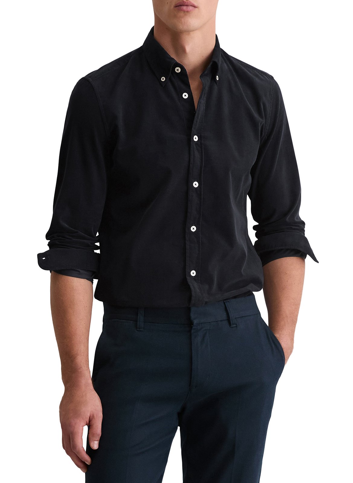 Baumwollbluse mit amerikanischem Kragen MARC O'POLO Blau