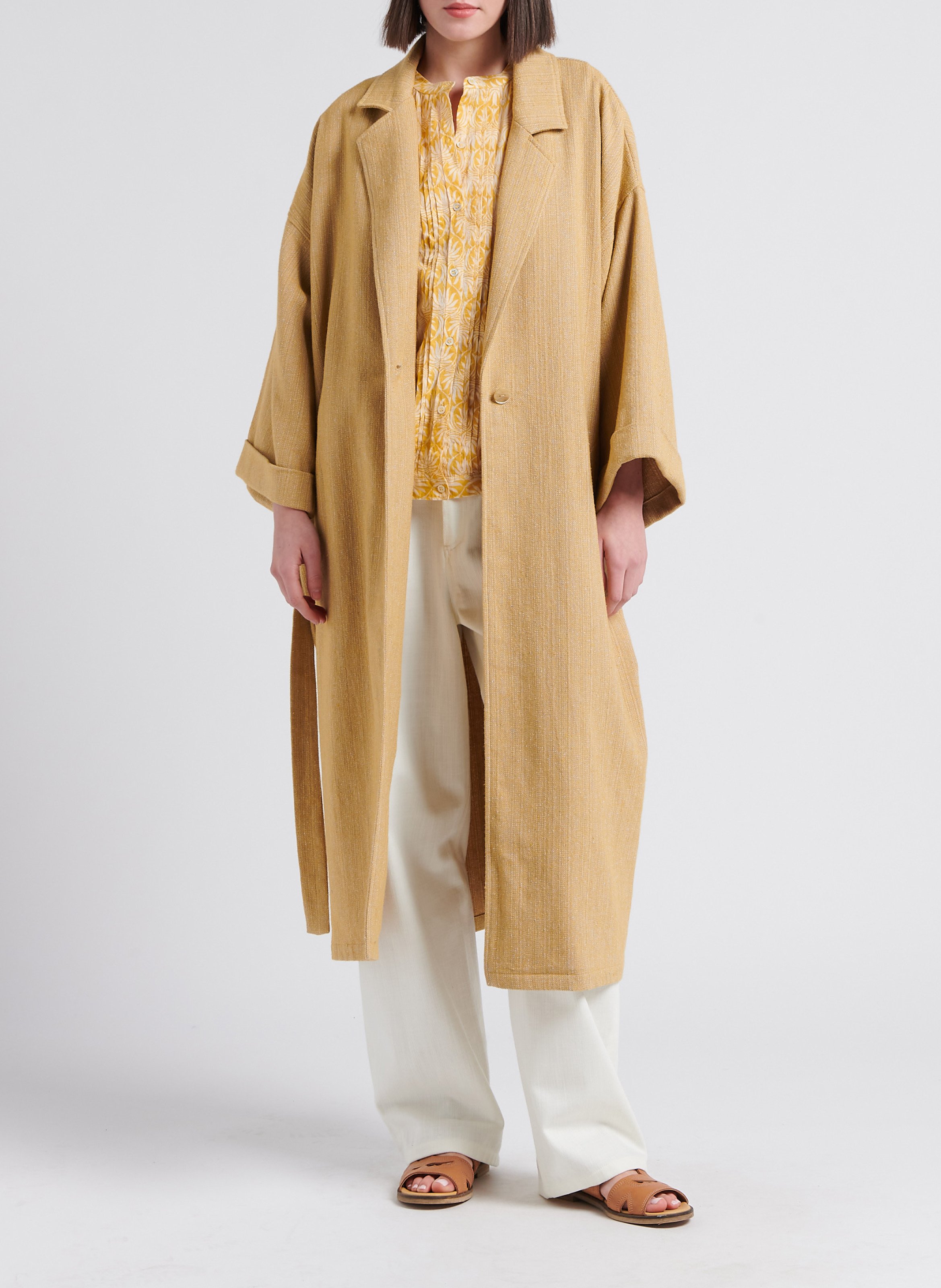 Loose-fit trench with tailored collar ATTIC AND BARN Beige