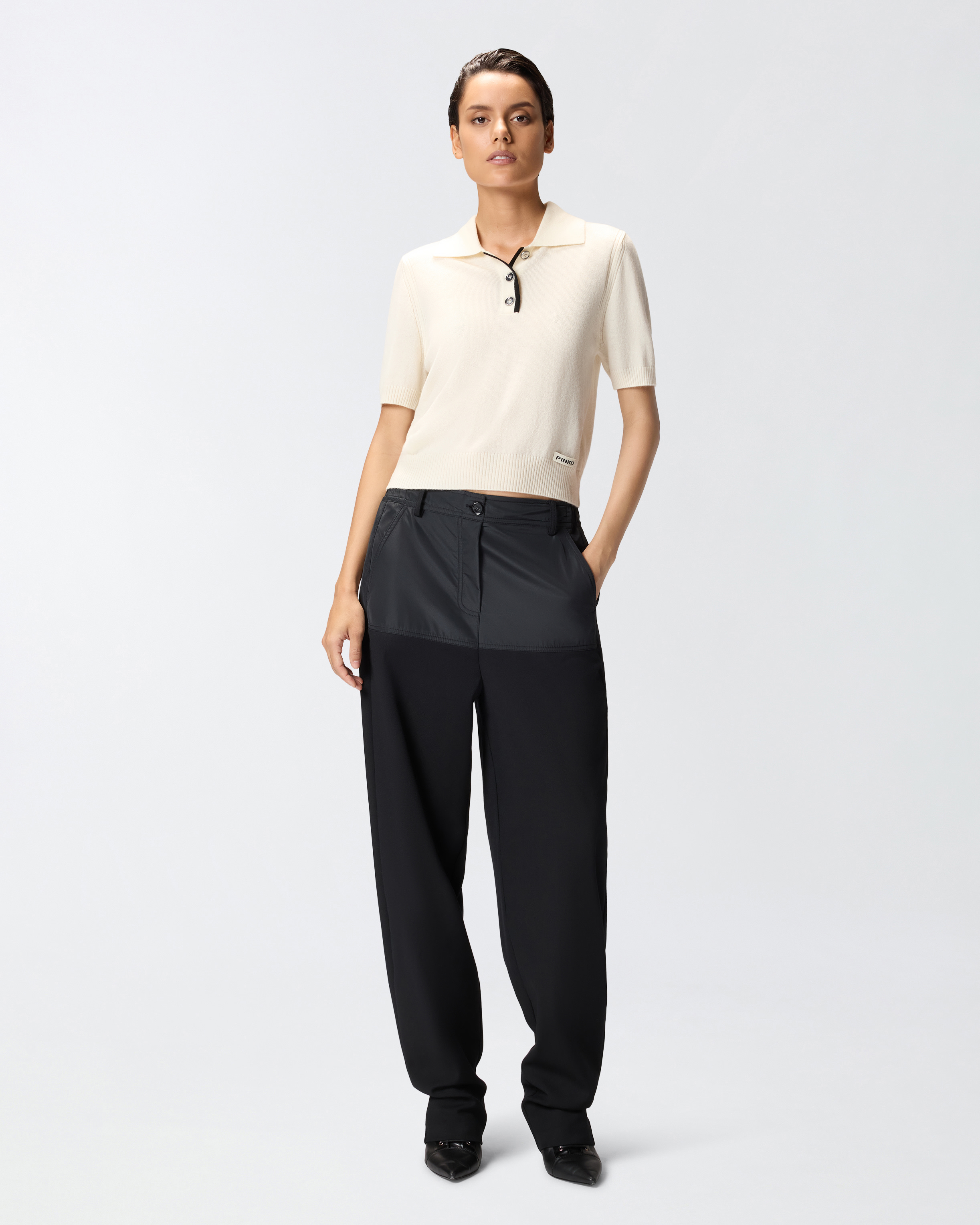 Polo-style sweater PINKO White