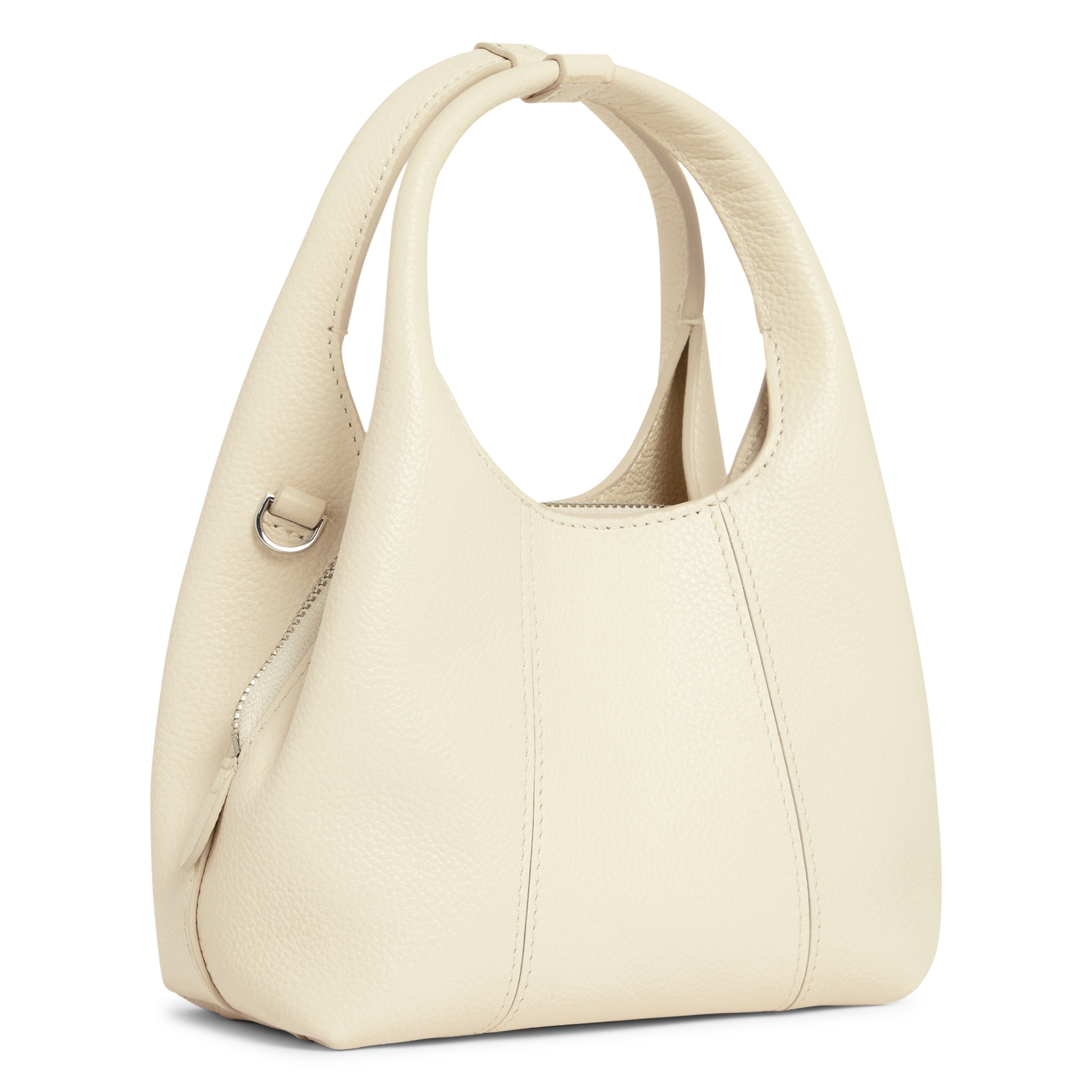 Mini-Handtasche aus Leder LE TANNEUR Weiss