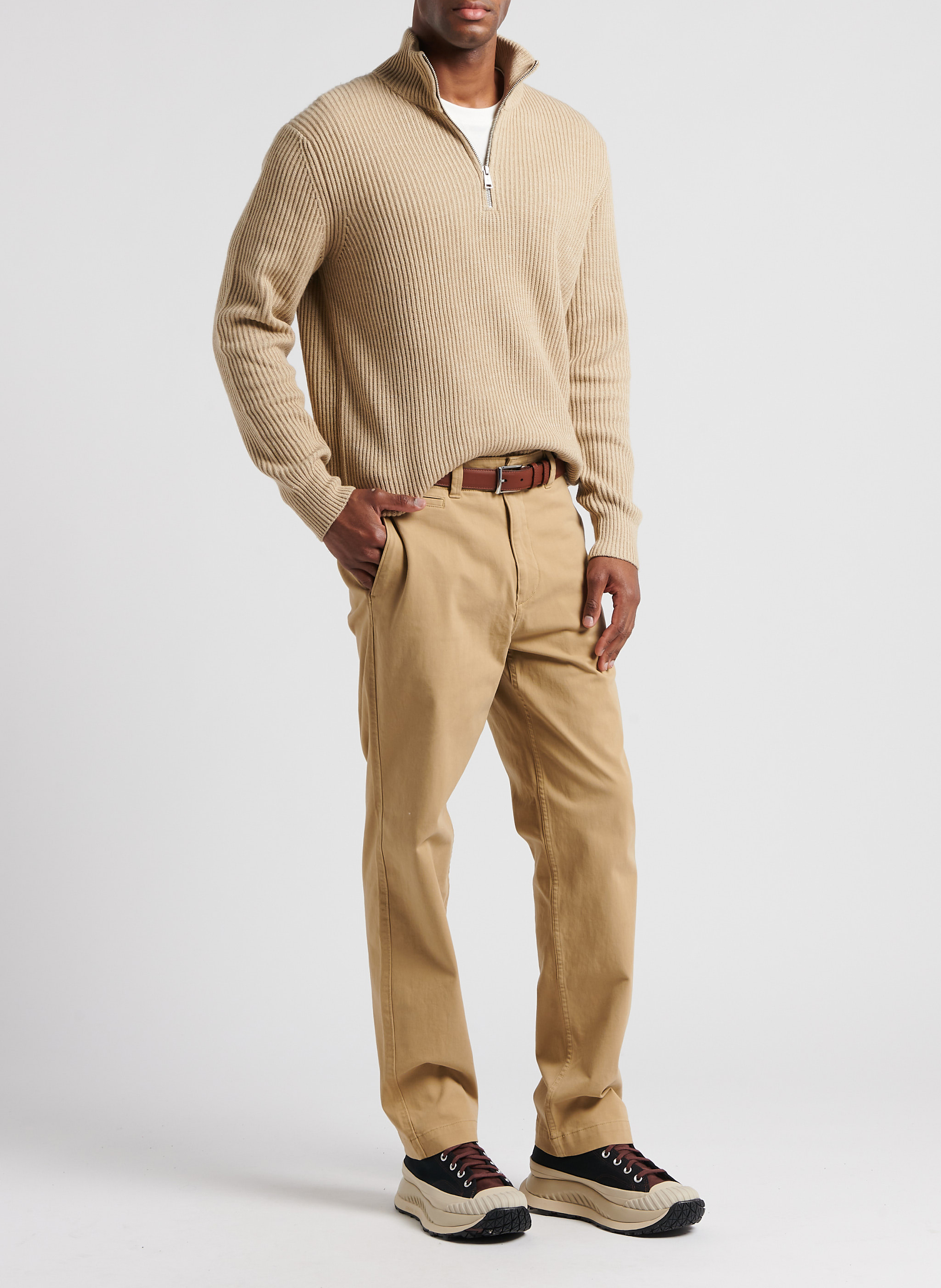 Ceinture en cuir AU PRINTEMPS PARIS Marron