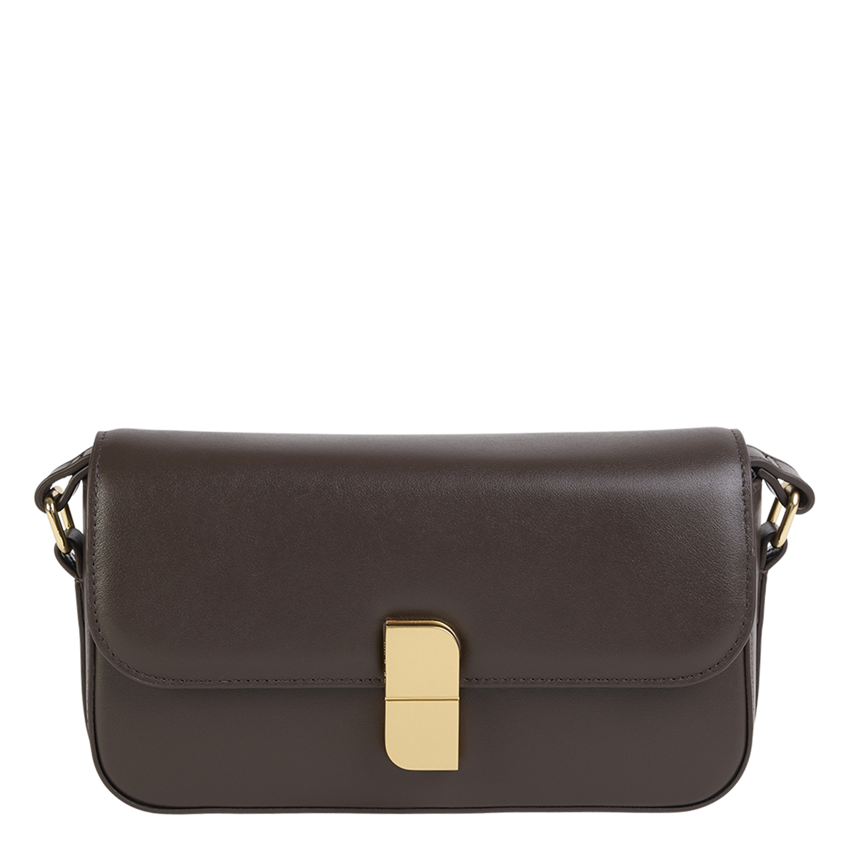 Langwerpige, leren handtas NAT & NIN