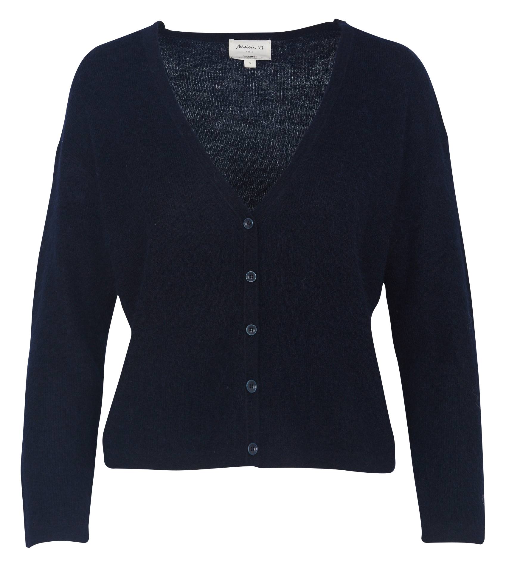 Straight knit V-neck cardigan MAISON 123