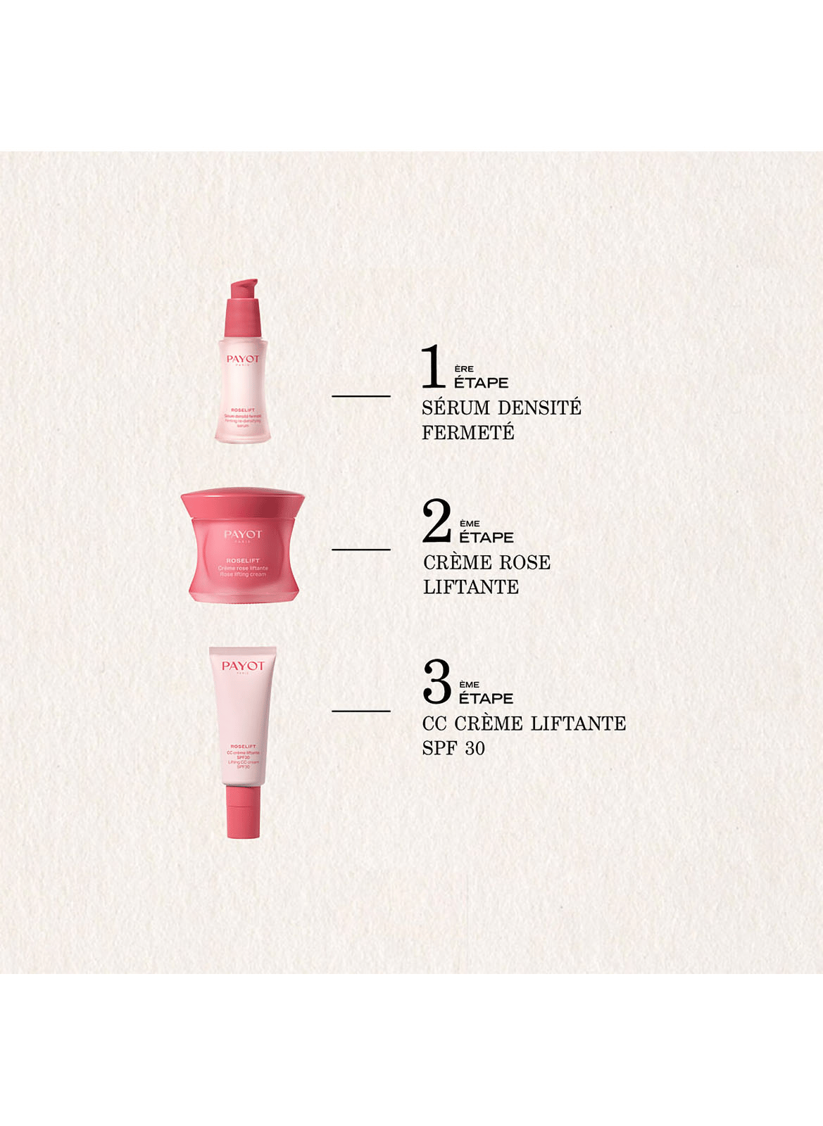 ROSELIFT CC CRÈME LIFTANTE SPF30
Roselift CC Cream Liftend SPF30 PAYOT No color