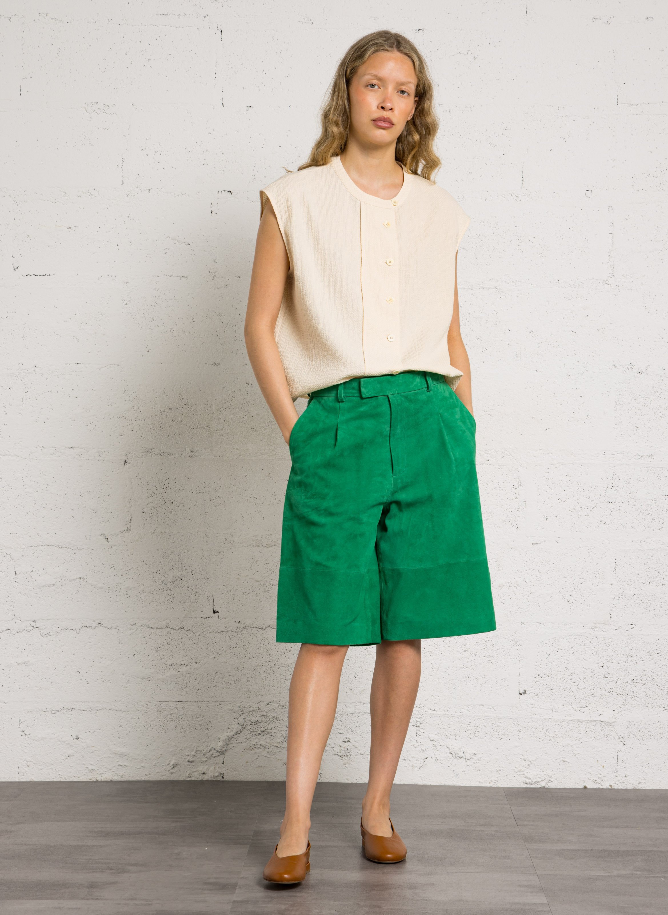 Ballerines en cuir MAISON TOUFET Marron