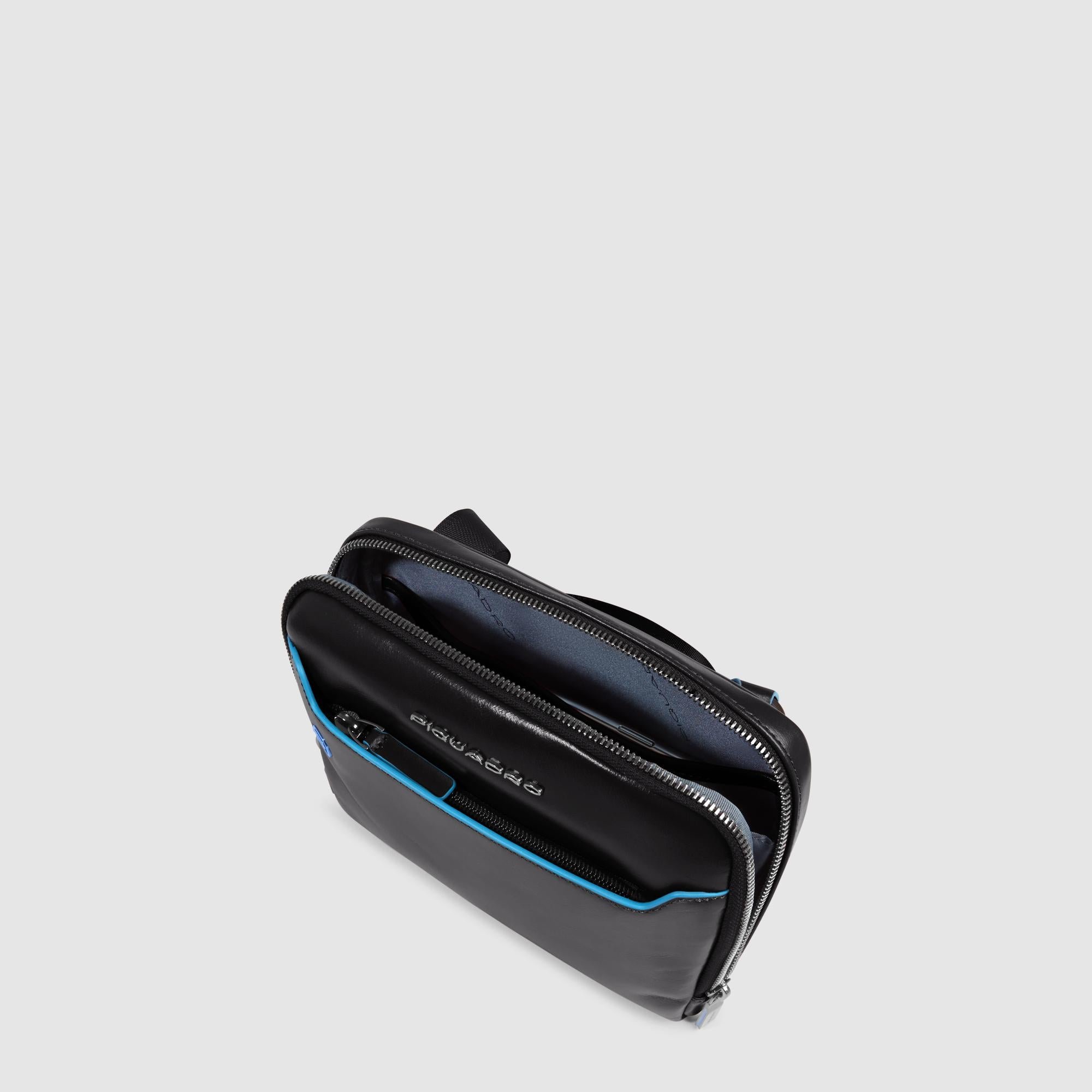 Men's leather shoulder bag Black