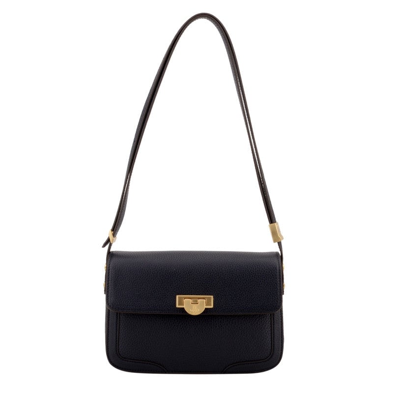 Crossbody bag in cowhide leather AUTEUIL Noir
