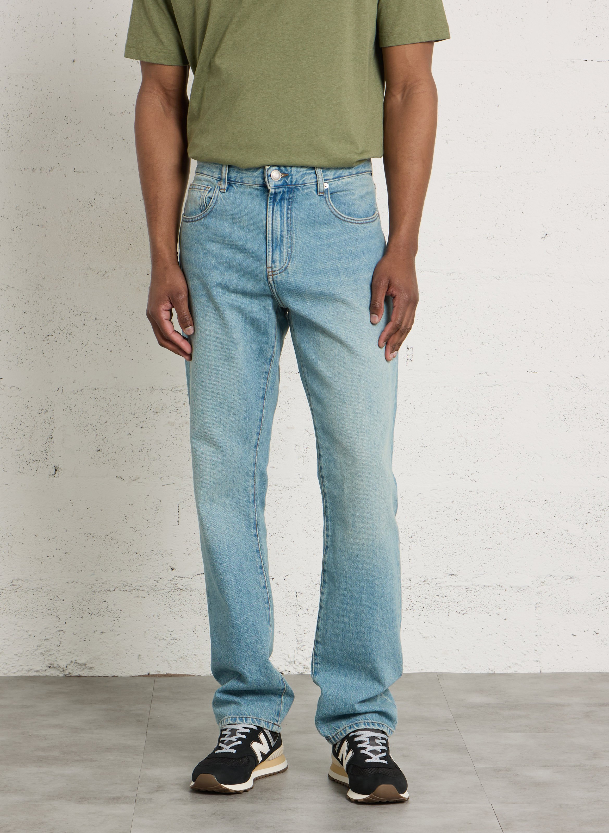 Gerade geschnittene Jeans aus Baumwoll-Mix IKKS Blau