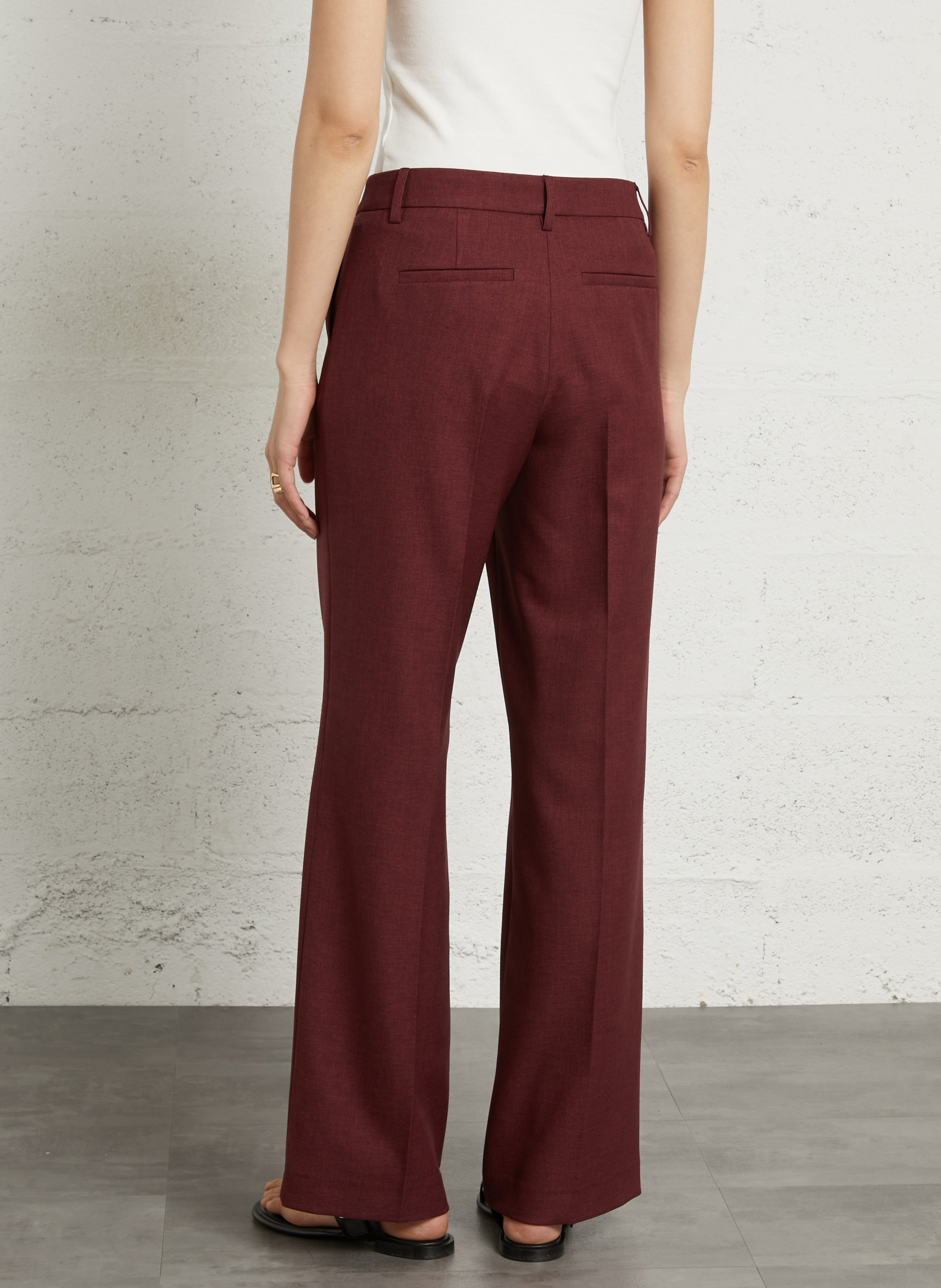 Straight tailored trousers in plain color MAISON 123 Red