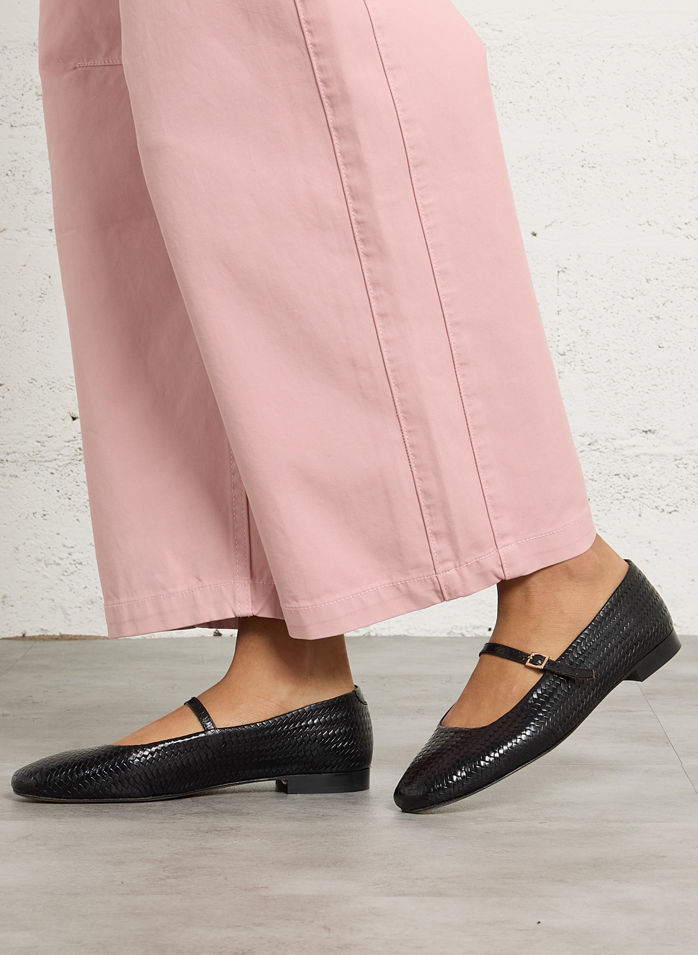 Ballerines léopard en cuir suédé  BOBBIES Noir