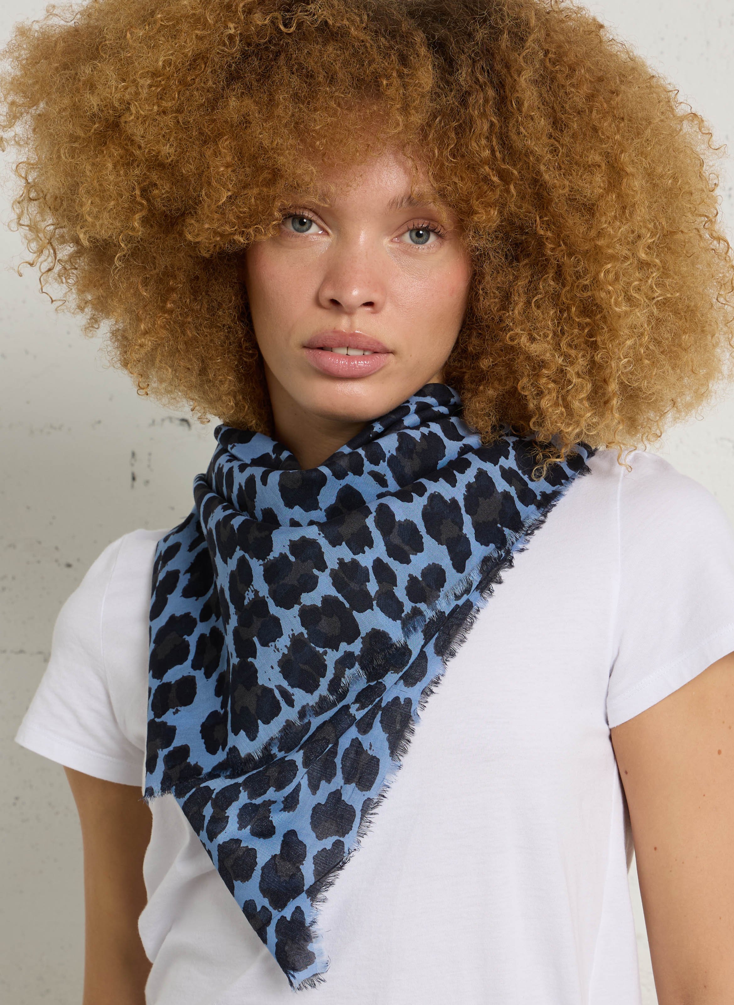 Printed cotton floaty scarf LE TEMPS DES CERISES