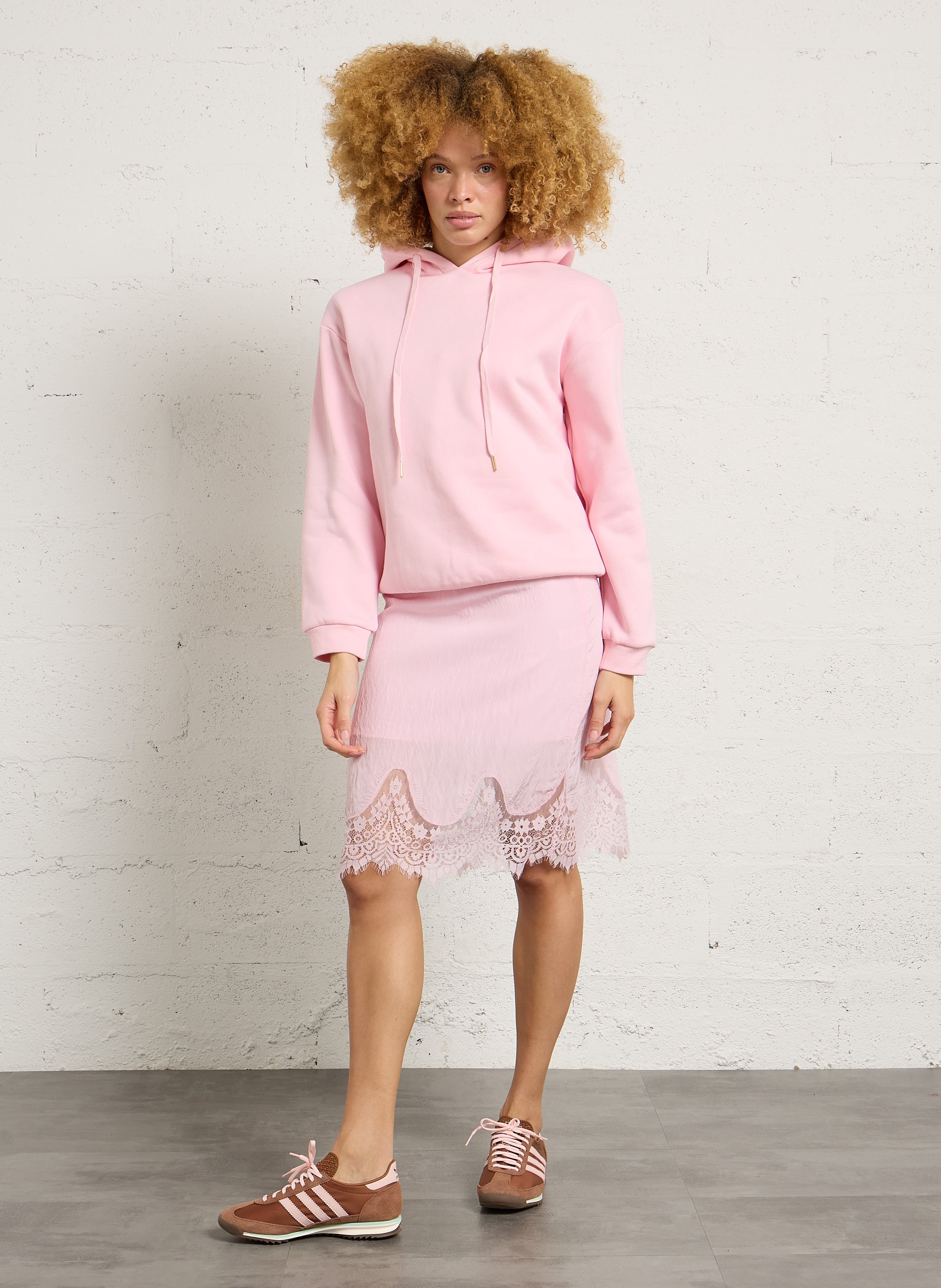 Kapuzenpullover aus Baumwollmischung LA PETITE ETOILE Rosa