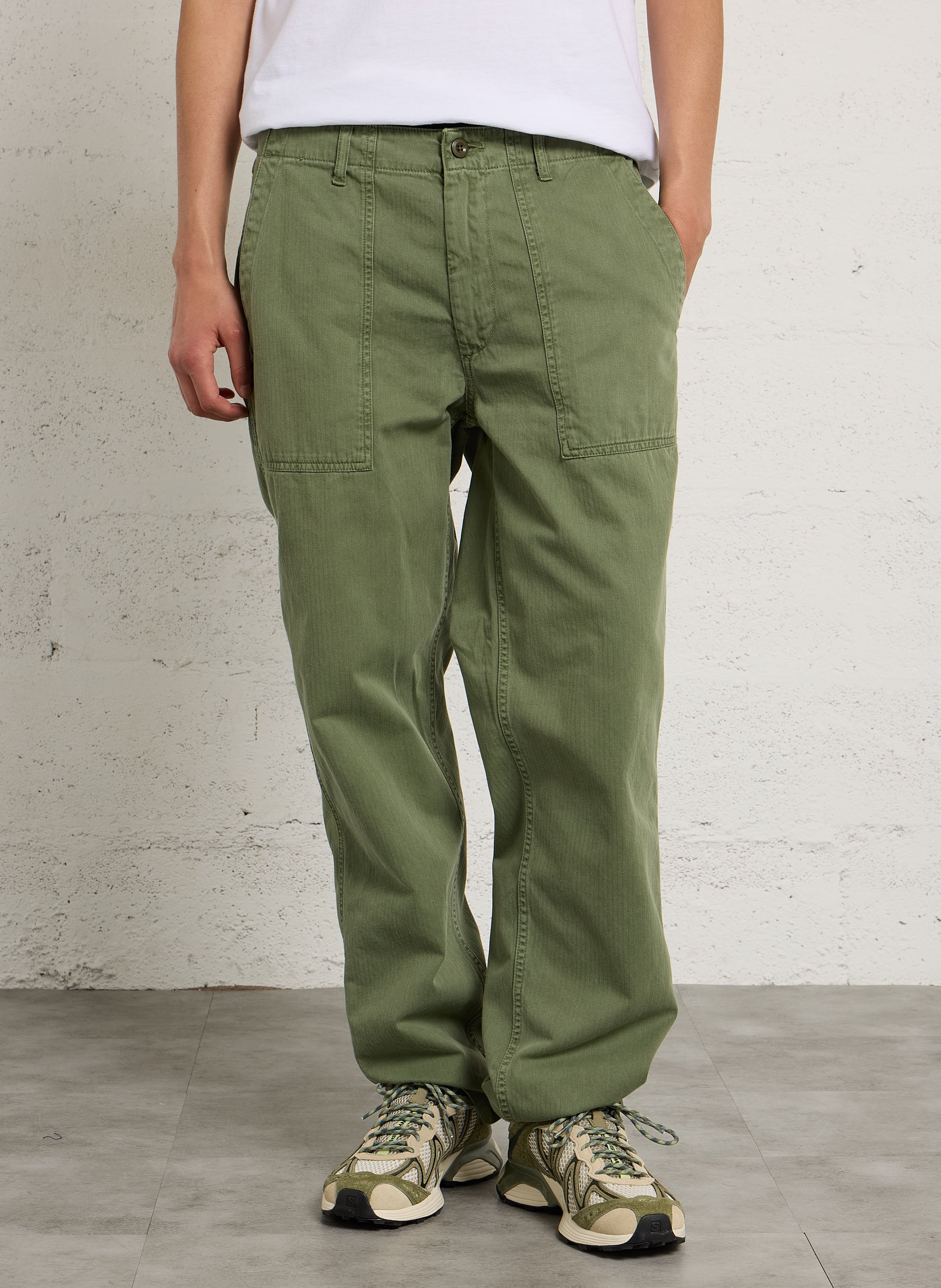 Gerade geschnittene Baumwollhose HARTFORD Khaki