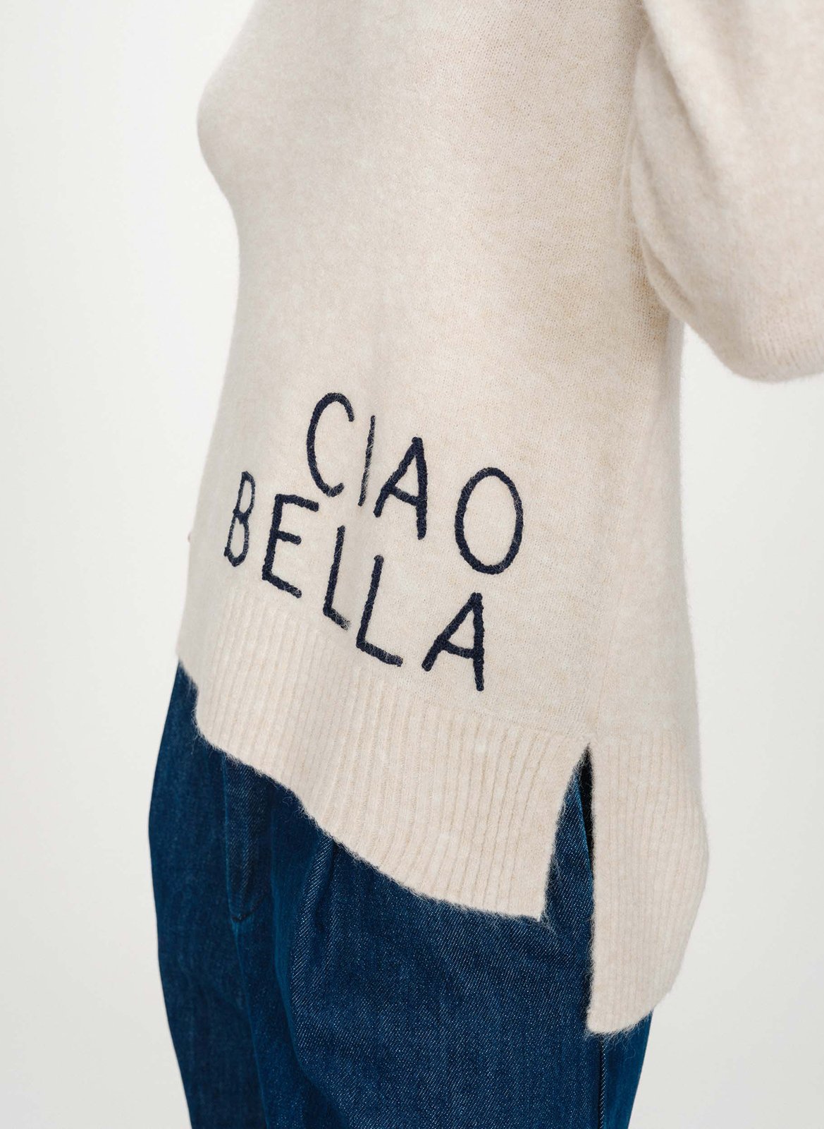 Pull col rond GRACE ET MILA Bleu