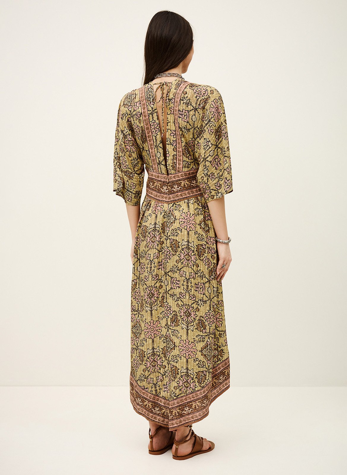 Robe longue col V BA&SH Jaune