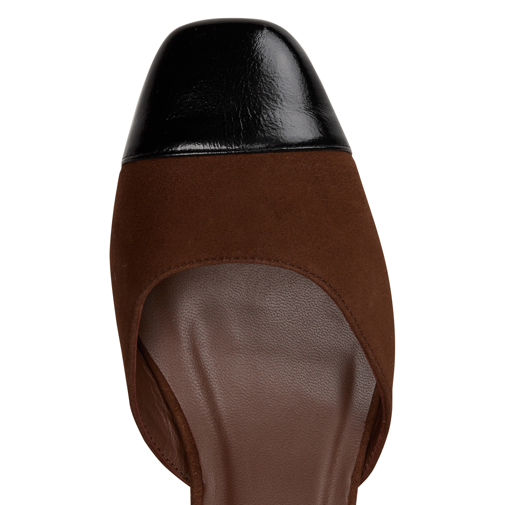 Flache Leder-Mules RIVECOUR Braun