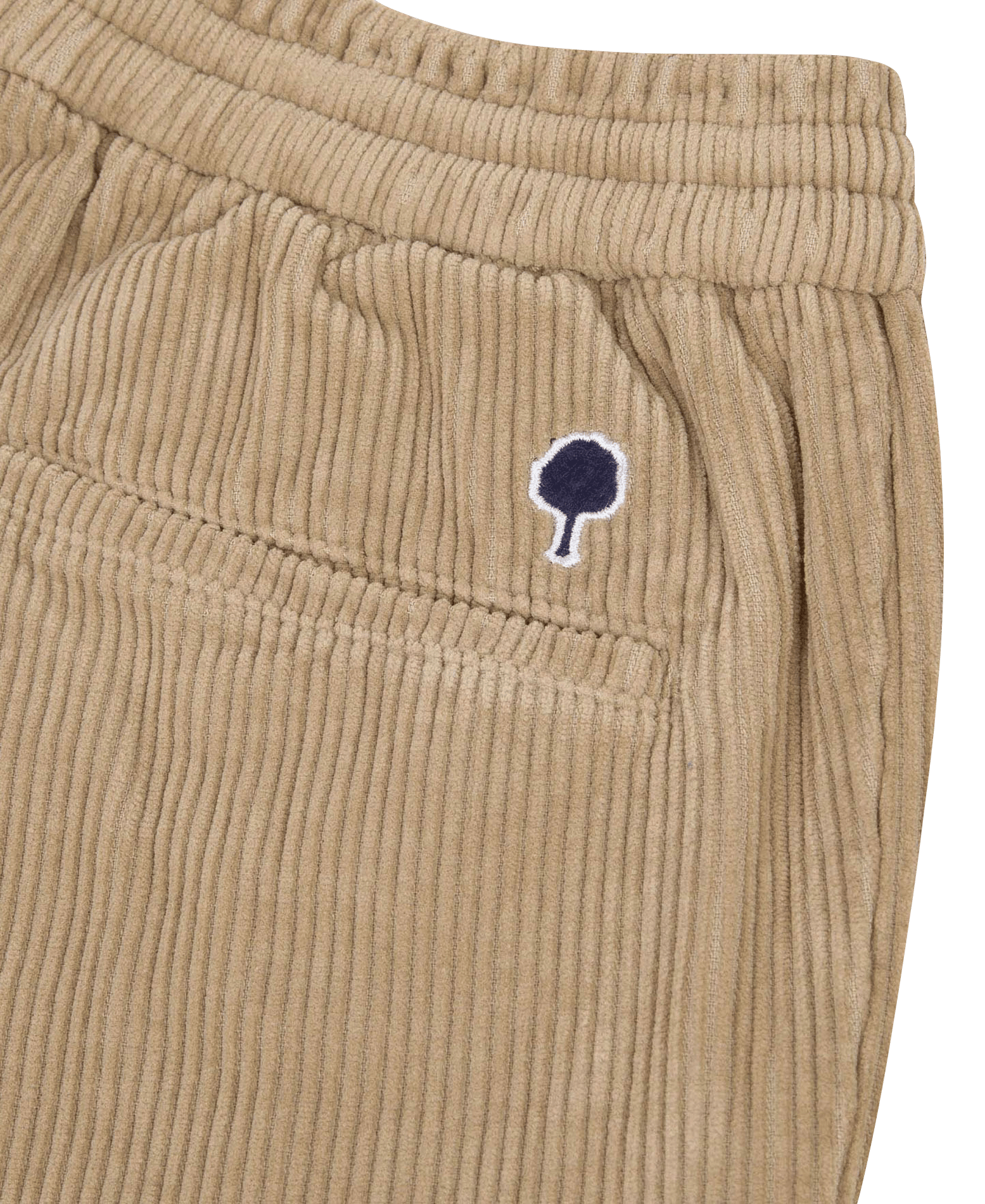 Pantalon droit en velours côtelé FAGUO Beige