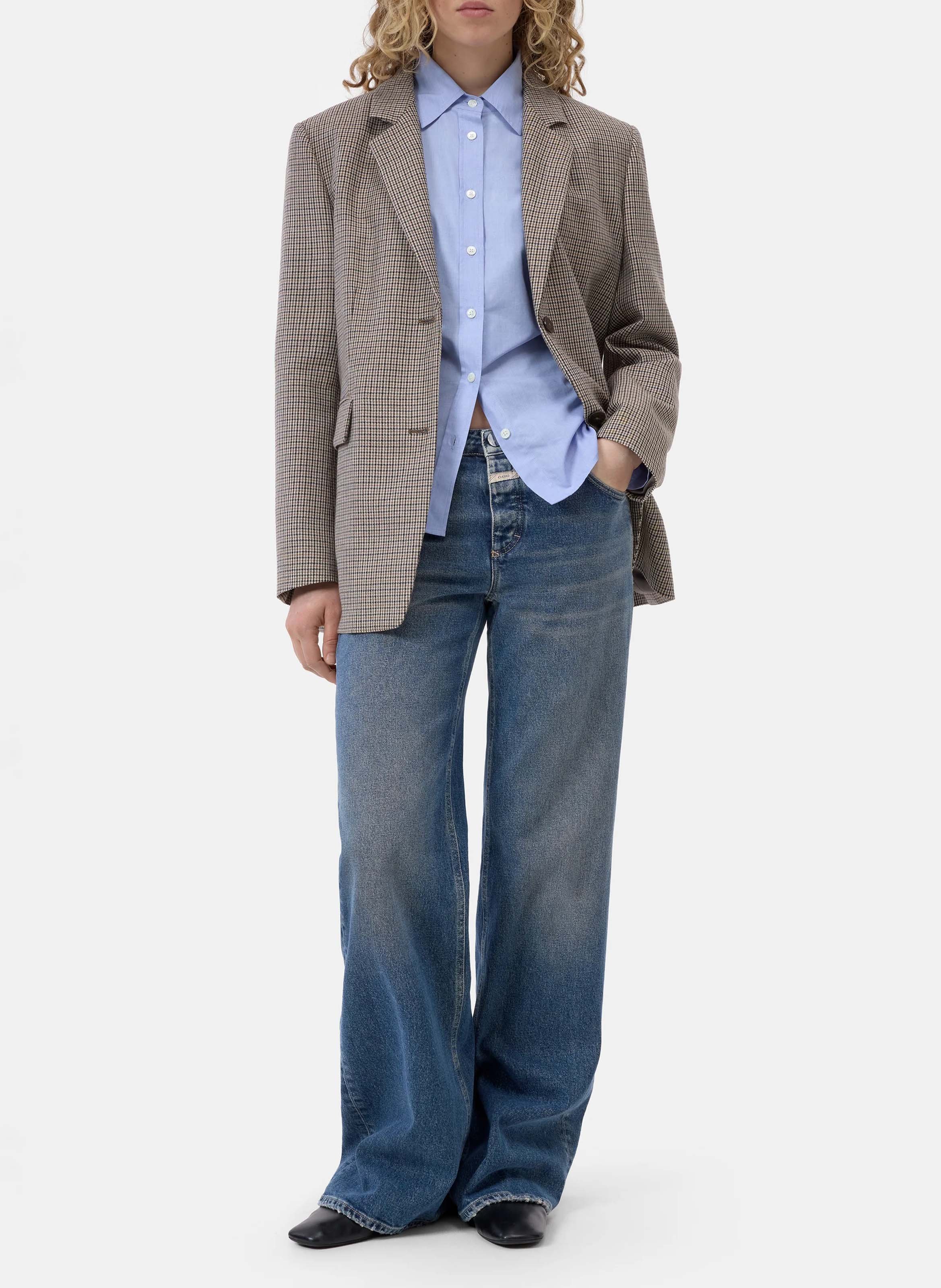 Gedrukte blazer van gemengde wol CLOSED Beige