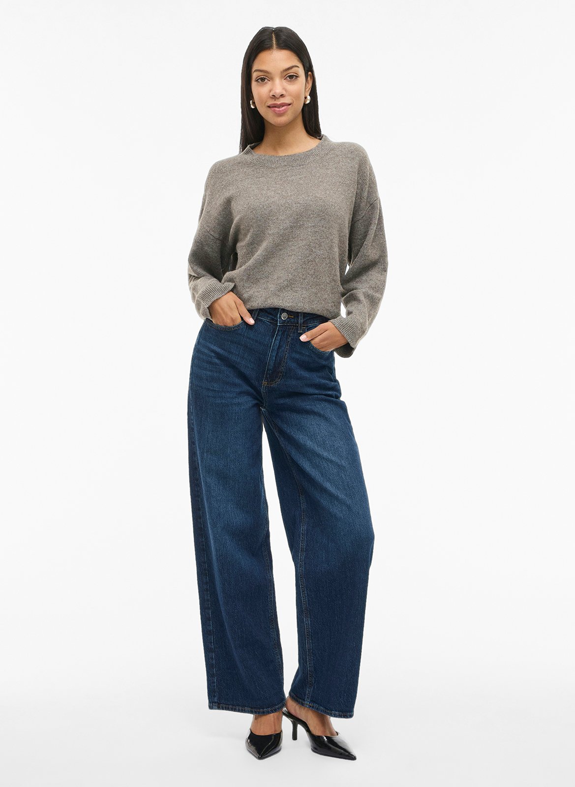 Wide-leg jeans VILA Blue