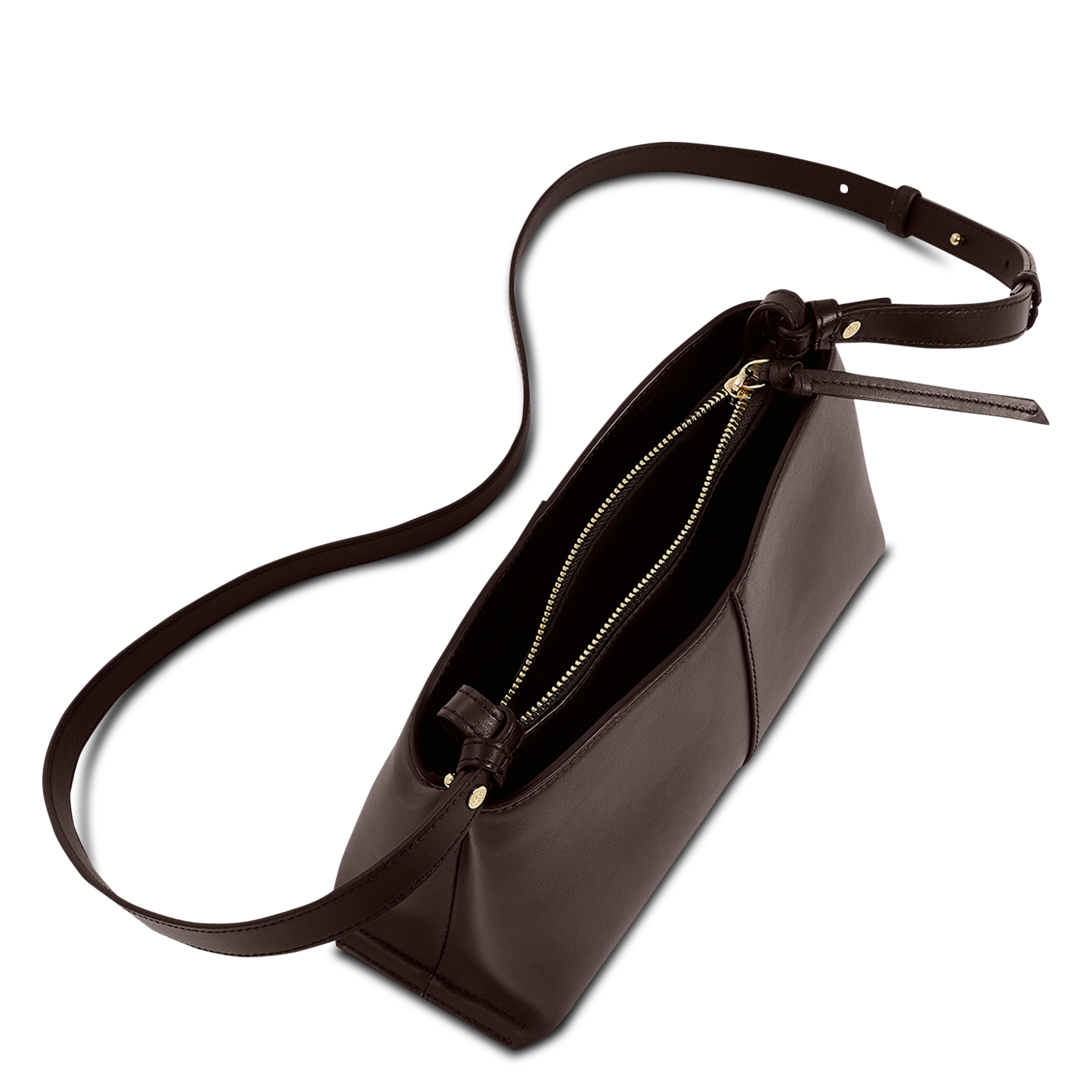 Sac bandoulière en cuir LE TANNEUR Marron