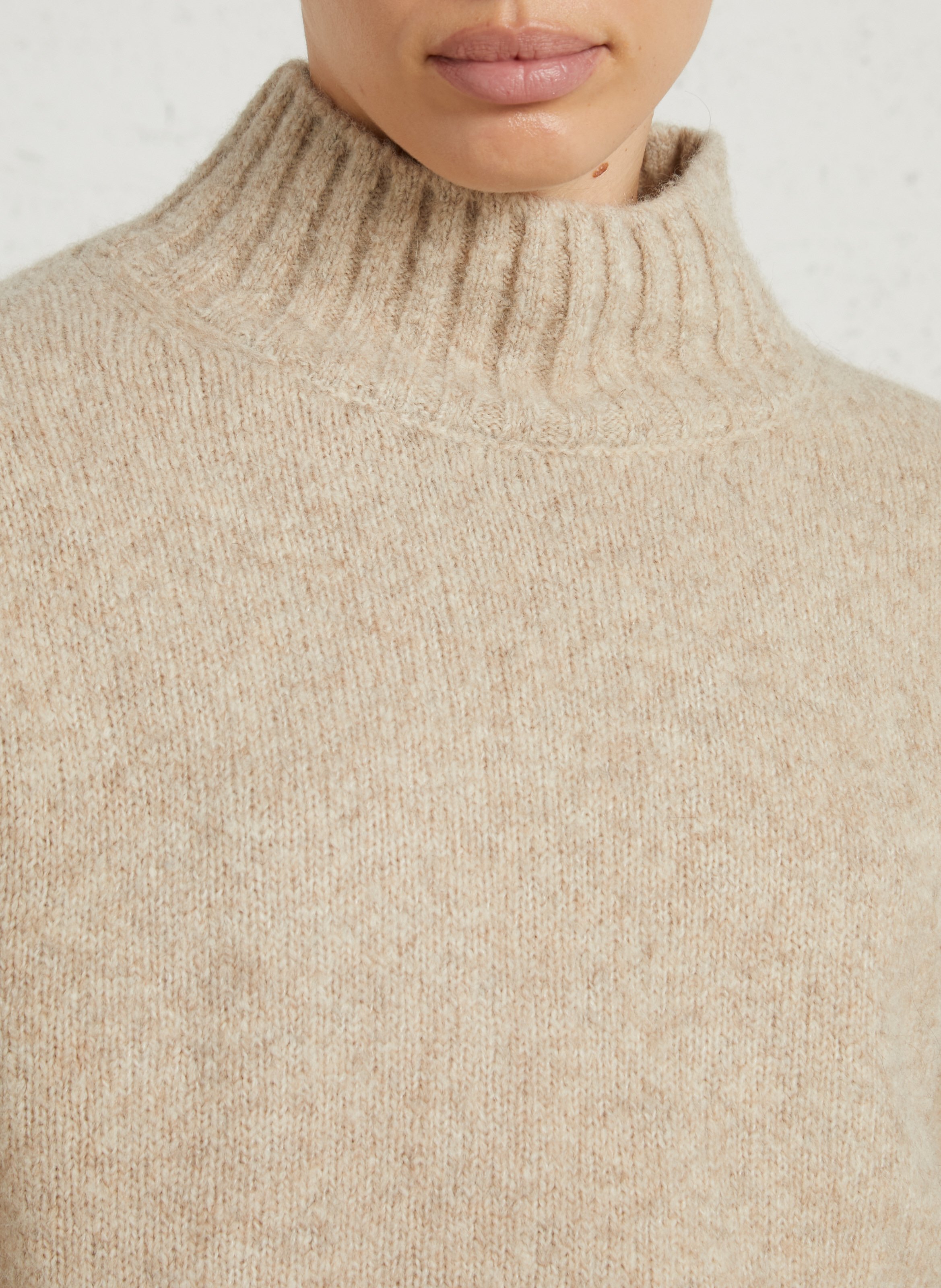 Rollkragenpullover aus Yak- und Alpakamischung JC SOPHIE Beige