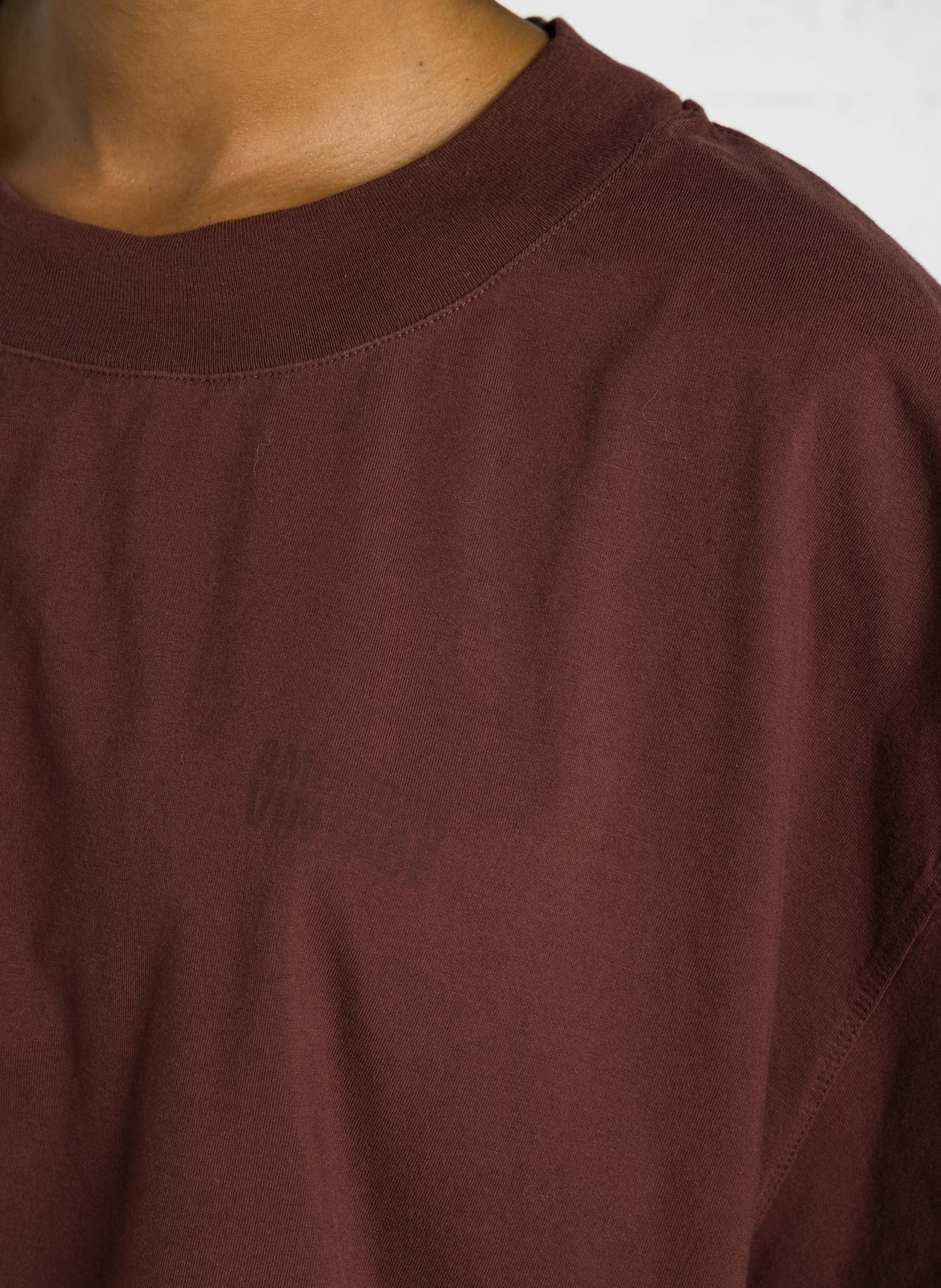 Oversized, katoenen T-shirt met ronde hals AMERICAN VINTAGE Rood