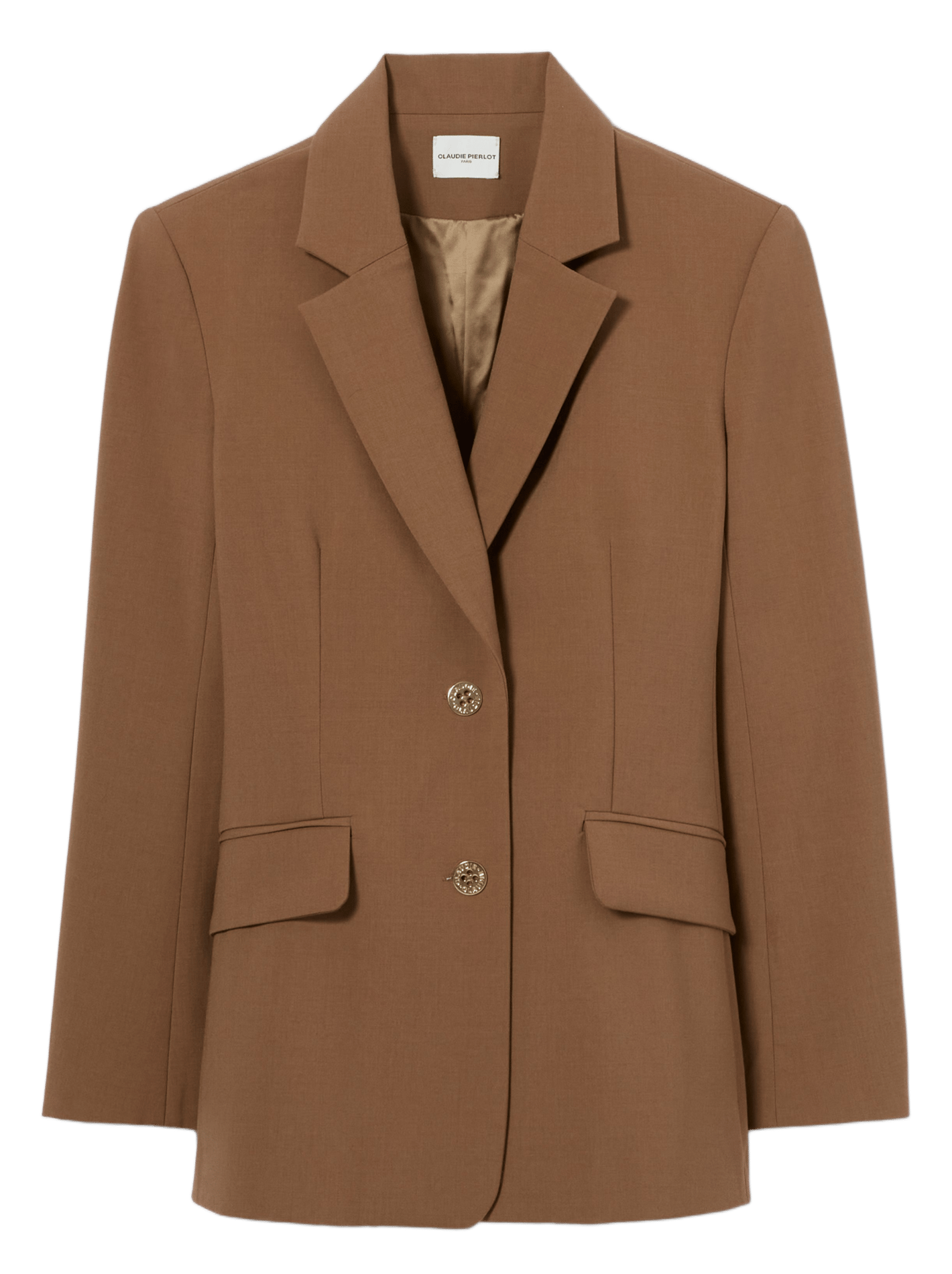 Veste blazer en laine mélangée CLAUDIE PIERLOT Beige