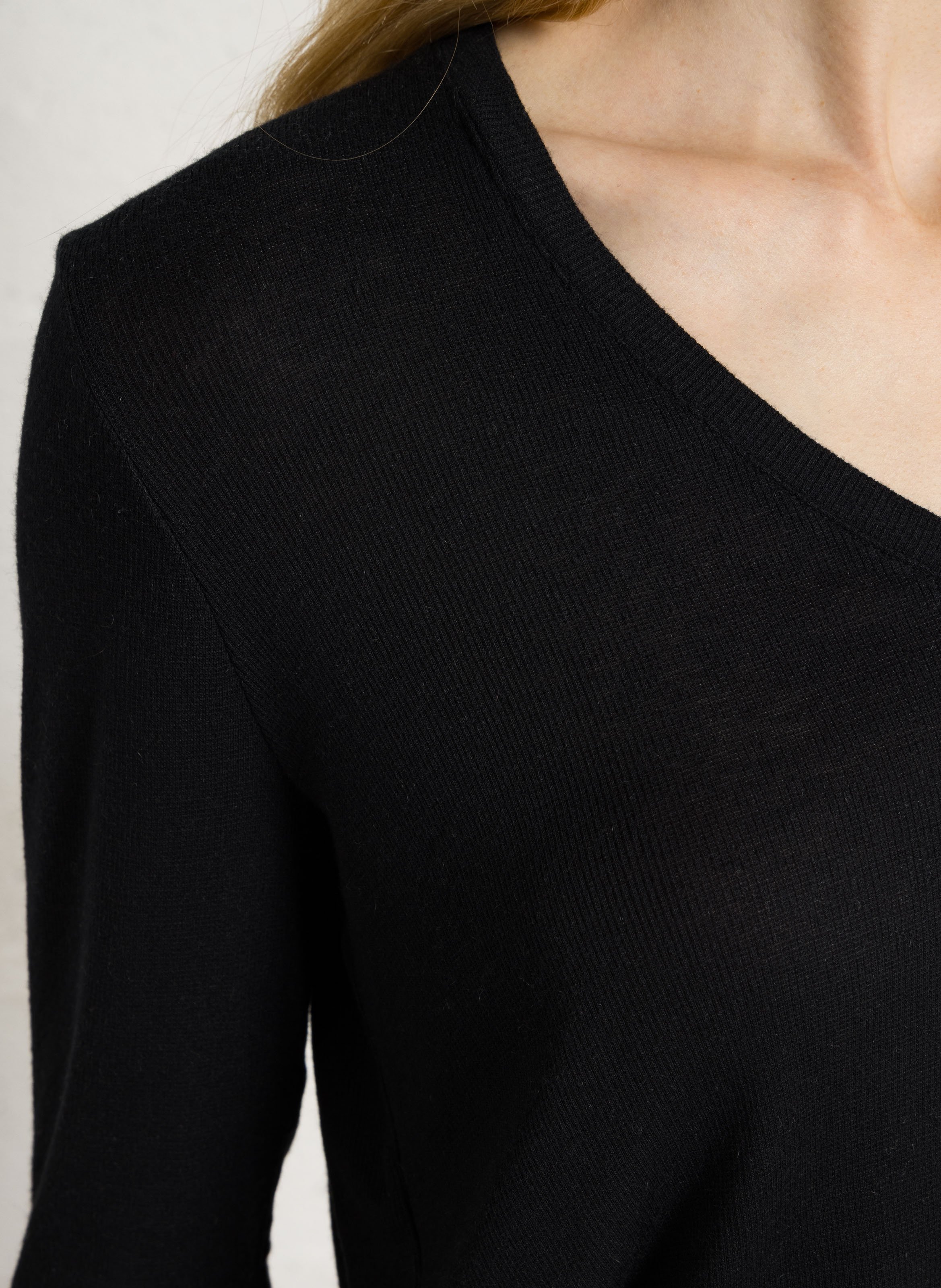T-shirt cintré manches longues HARTFORD Noir