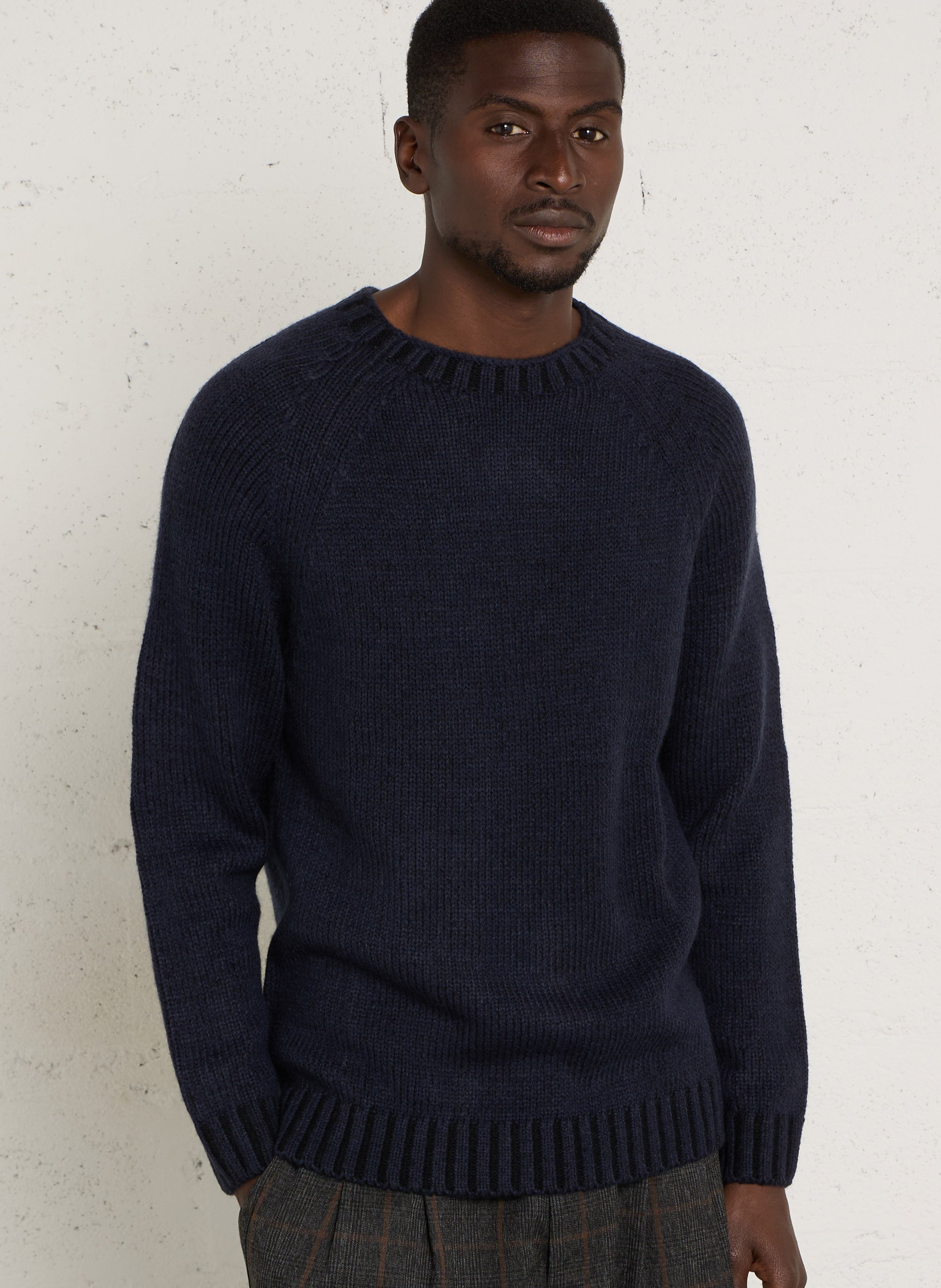 Straight round-neck knit sweater IMPERIAL