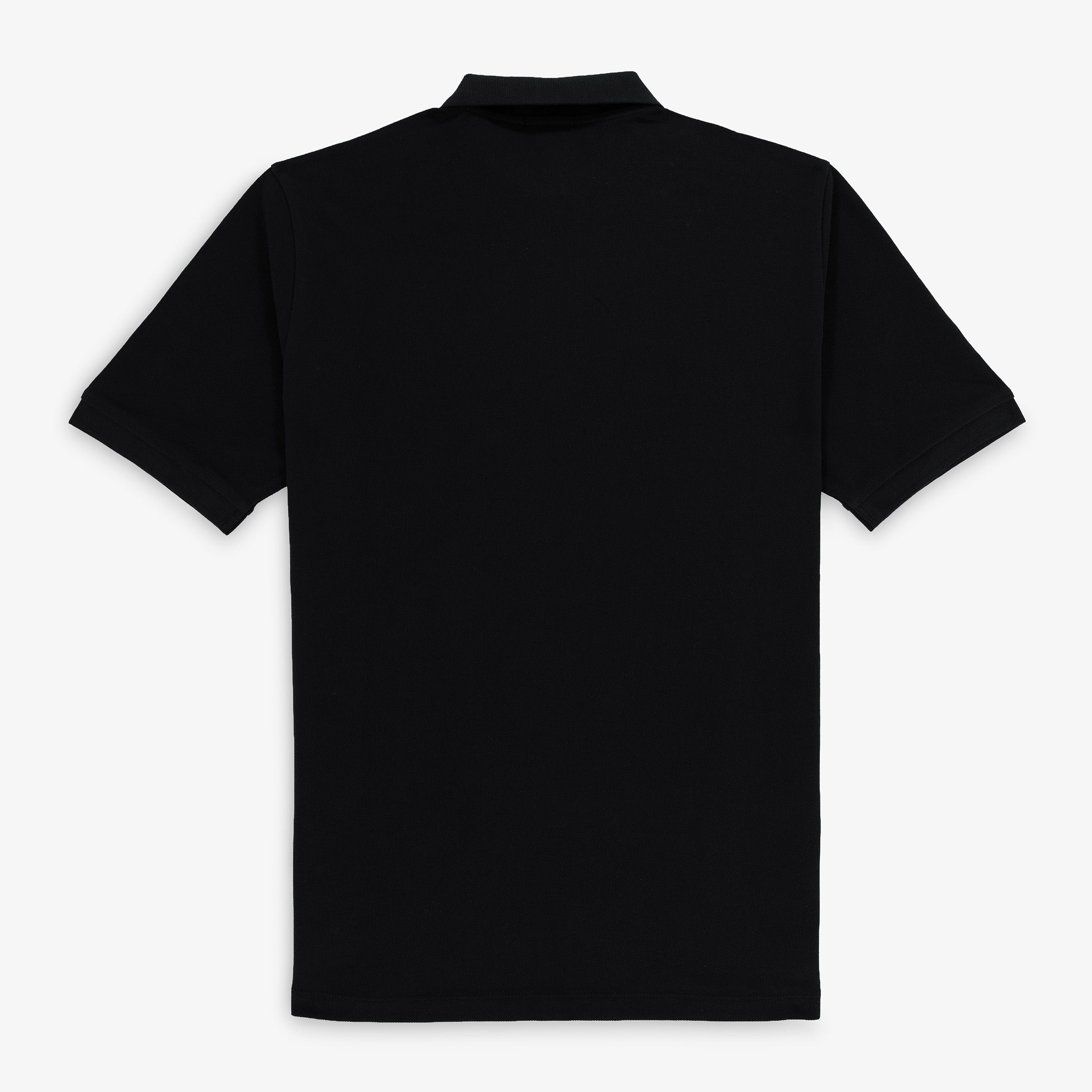 Lino short-sleeved piqué cotton polo shirt SERGE BLANCO Black