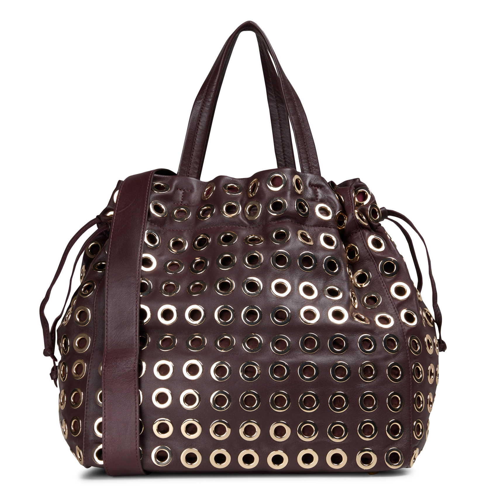 Leren shopper met oogjes BERENICE Paars