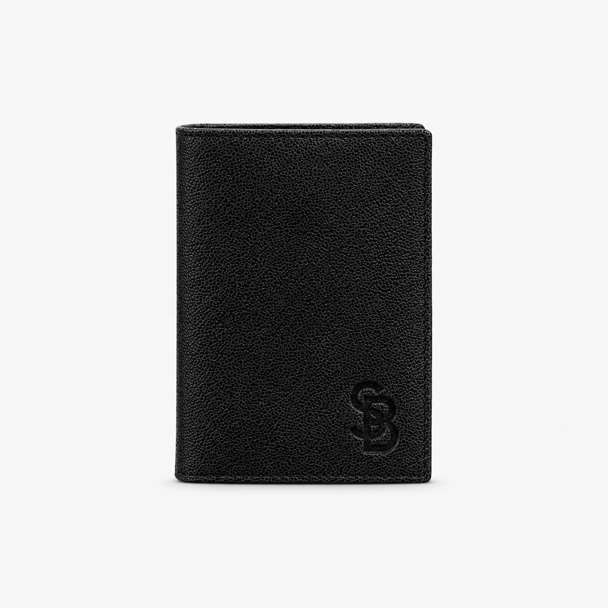 Black Brooklyn goatskin leather flap cardholder SERGE BLANCO Black