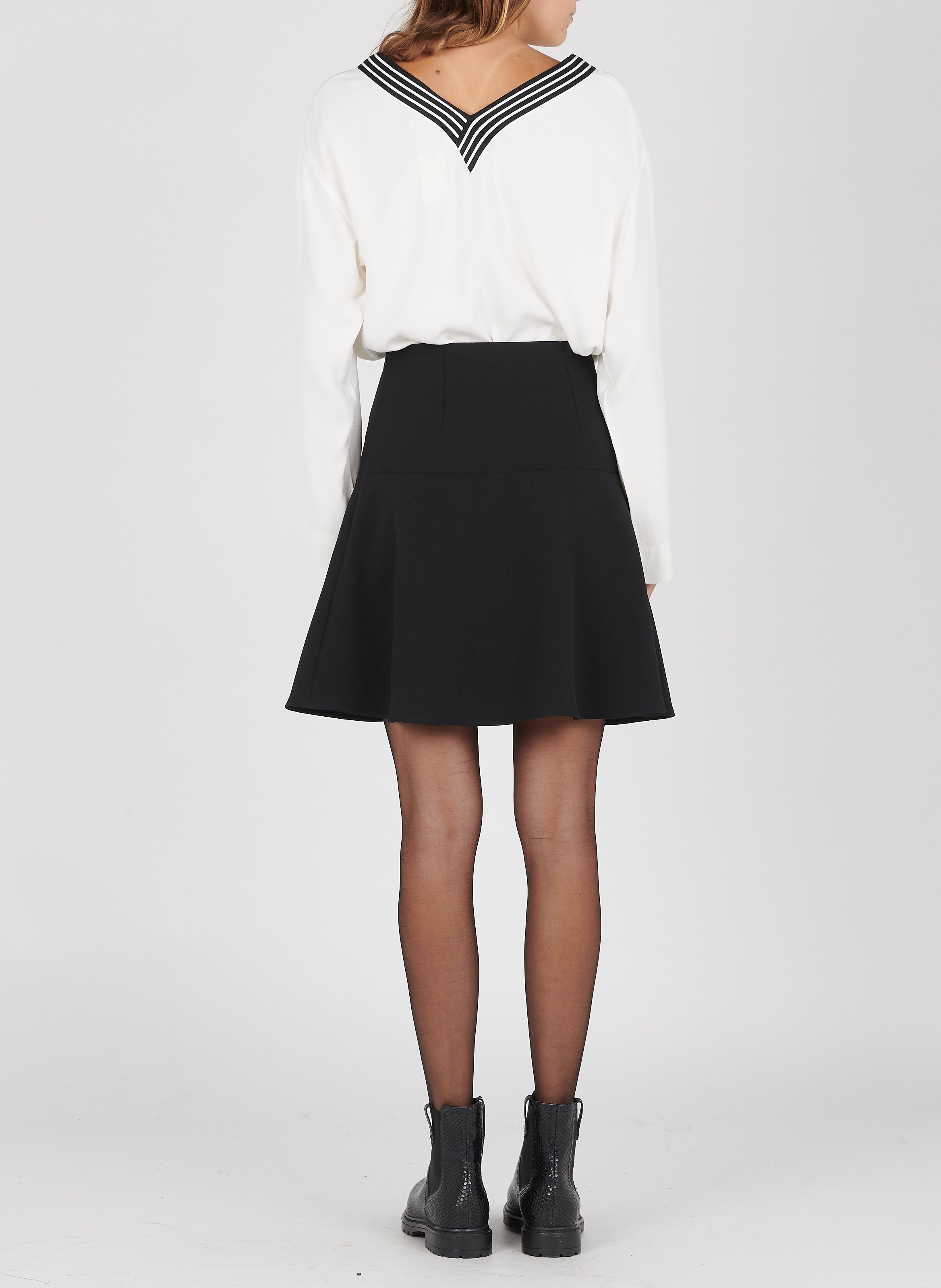 Leren enkellaarzen met slangenprint JONAK Zwart