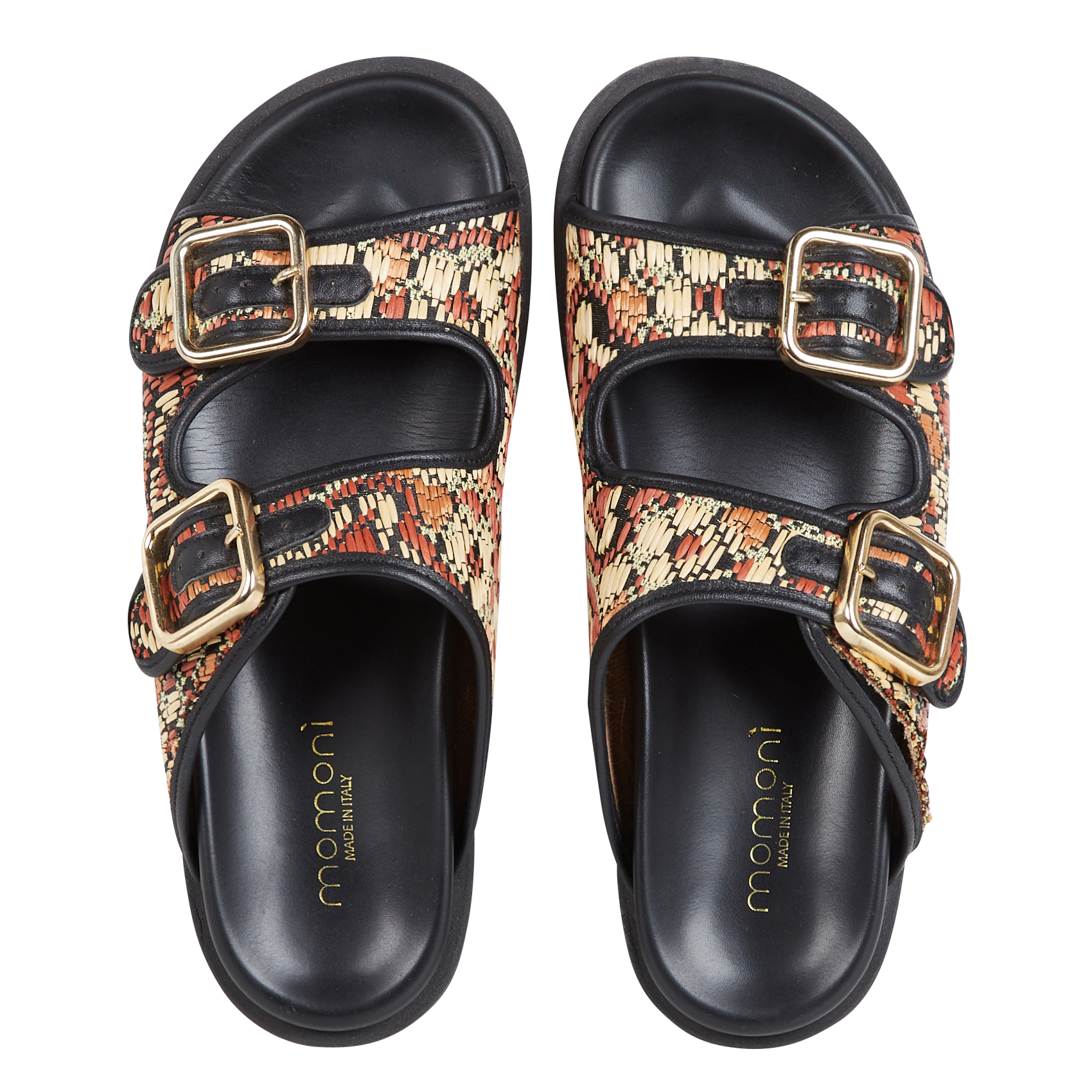 Printed flat sandals MOMONI Brown