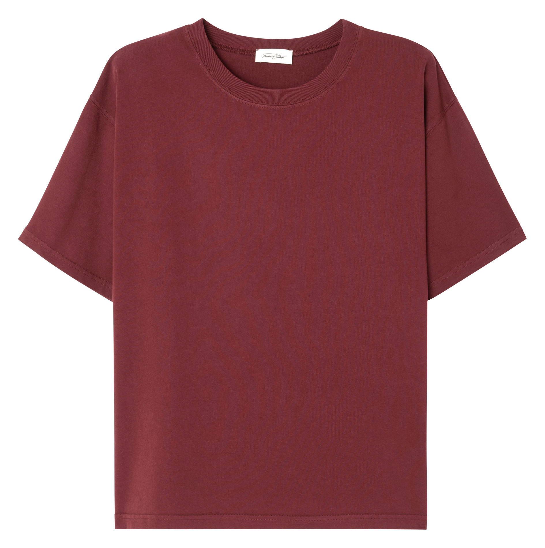Tee-shirt ample col rond en coton  AMERICAN VINTAGE Rouge