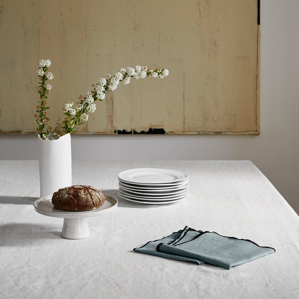 CARLINA - Rectangular linen tablecloth MADURA