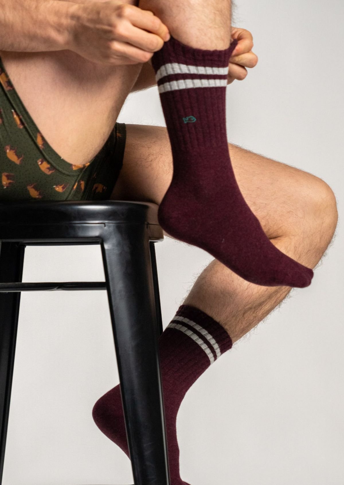 Combed Cotton Retro Socks BILLYBELT Red