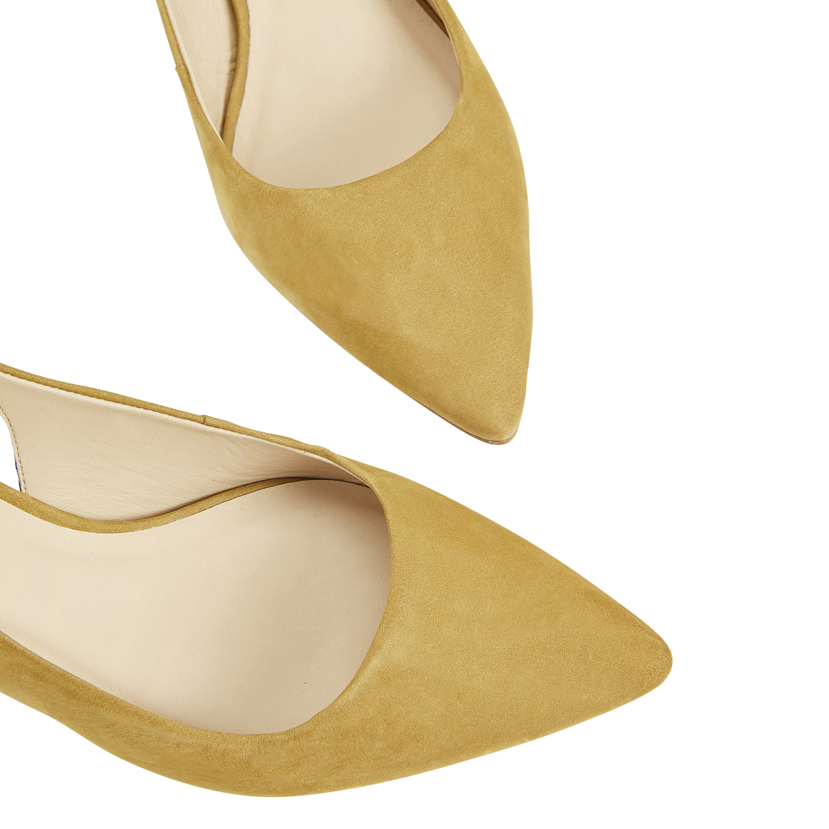 Sling-back in suede leather COSMOPARIS Green