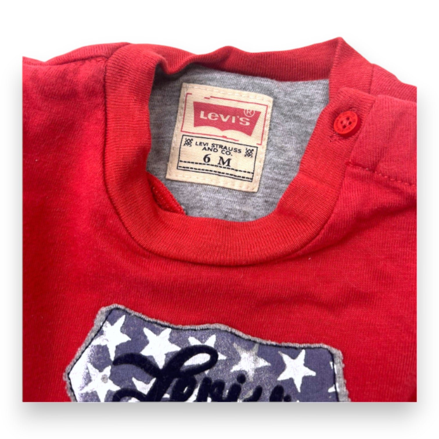 Red Baby T-shirt - 6 months LEVI'S - Seconde main Red