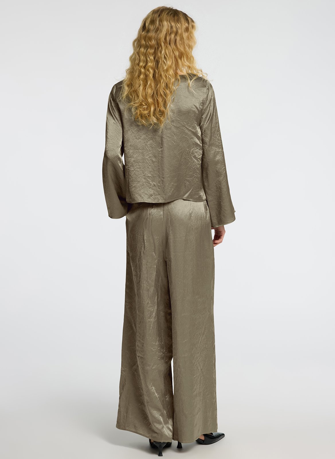 Satin top SELECTED Grey