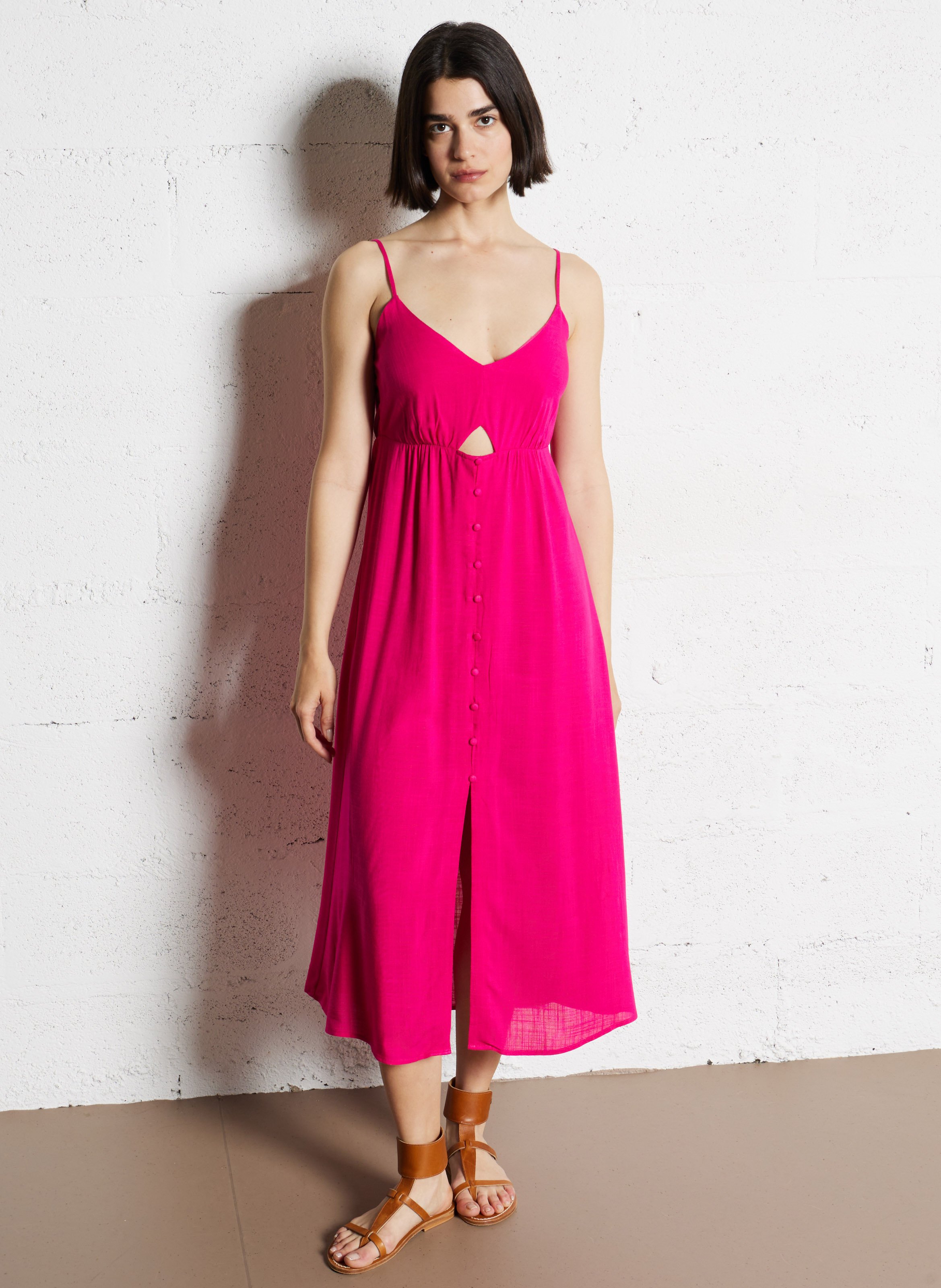 Halflange, rechte jurk LA PETITE ETOILE Roze