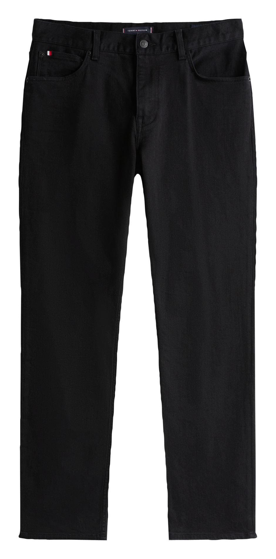 Katoenen straight fit pantalon TOMMY HILFIGER Zwart