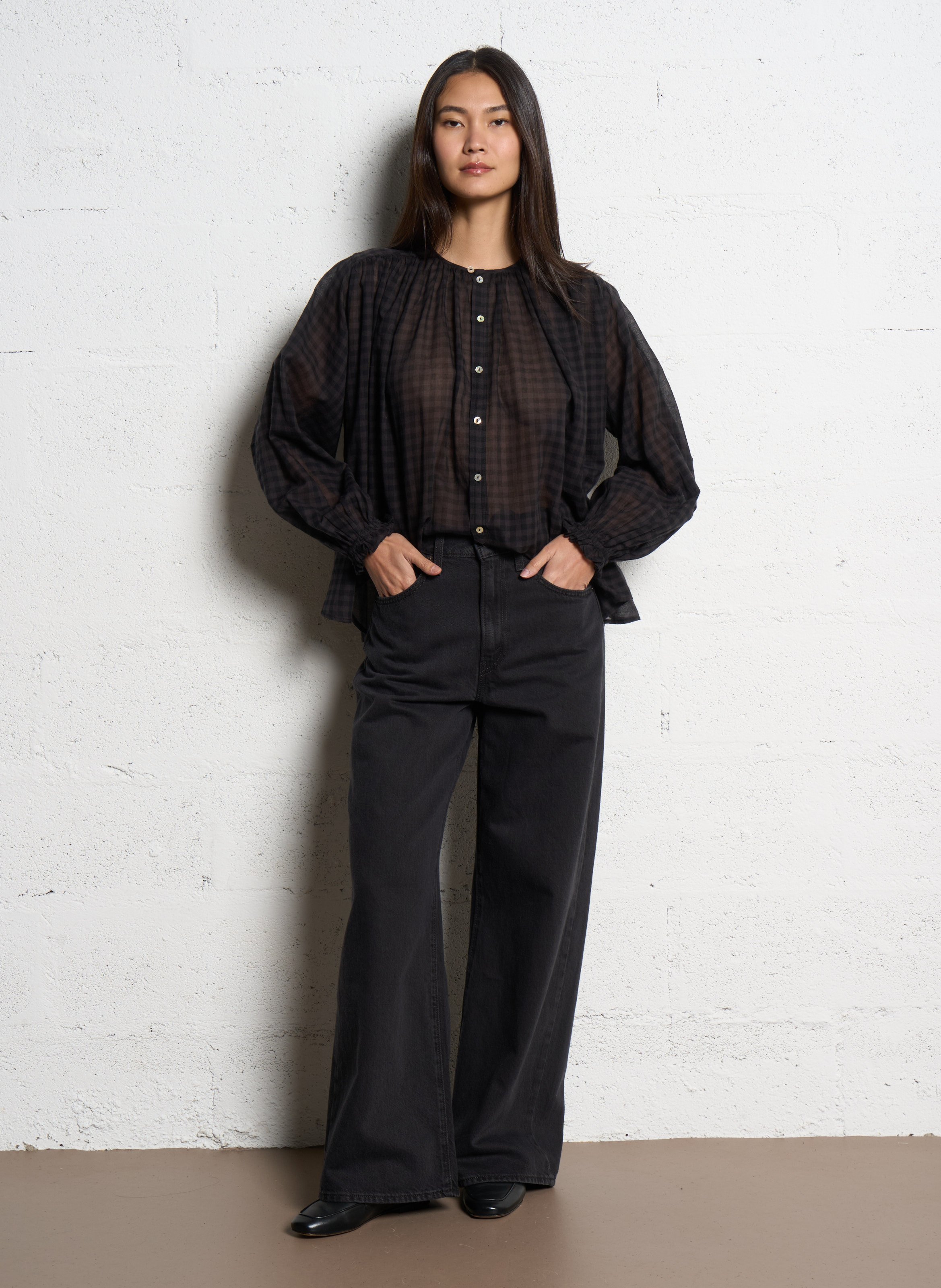 Chemise ample en coton JC SOPHIE Noir