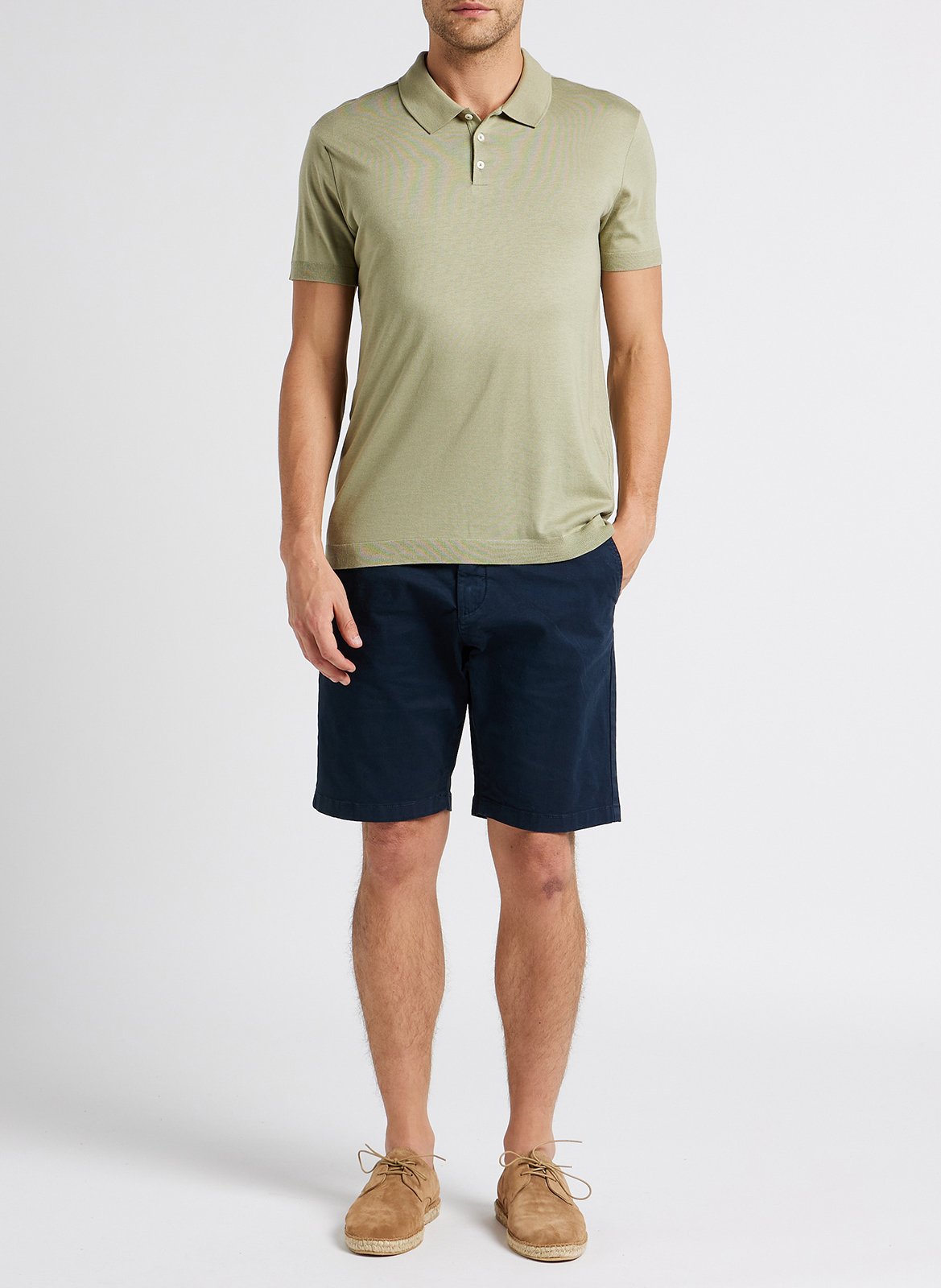 Straight cotton Bermuda shorts IKKS Blue