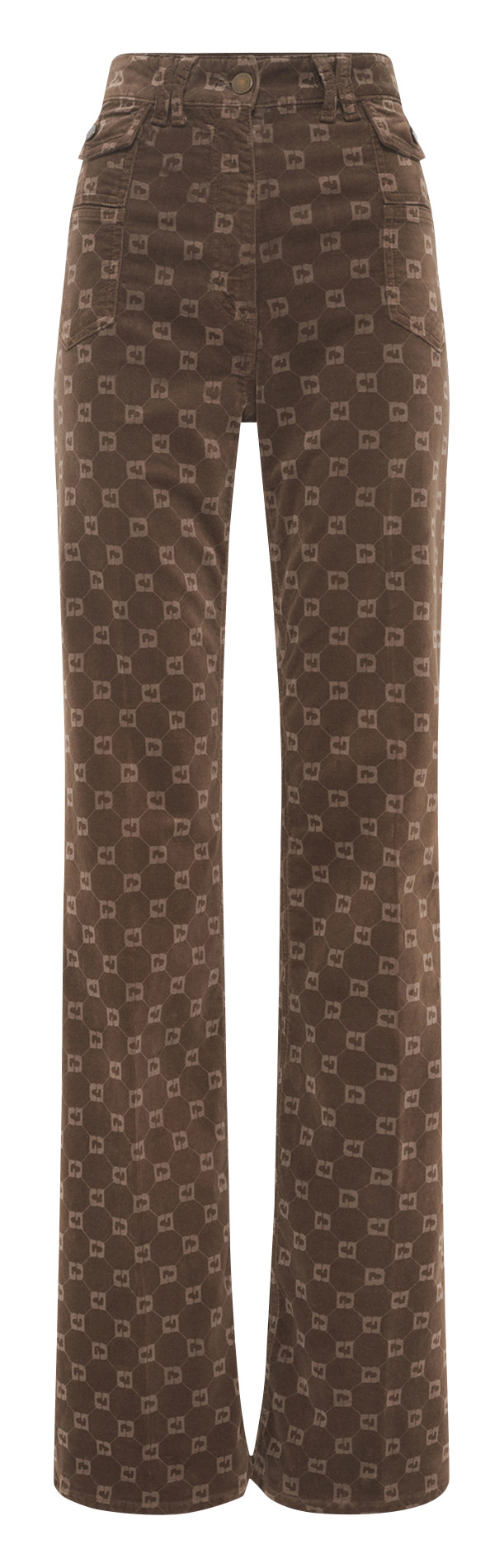 Jean flare en coton mélangé imprimé GERARD DAREL Marron