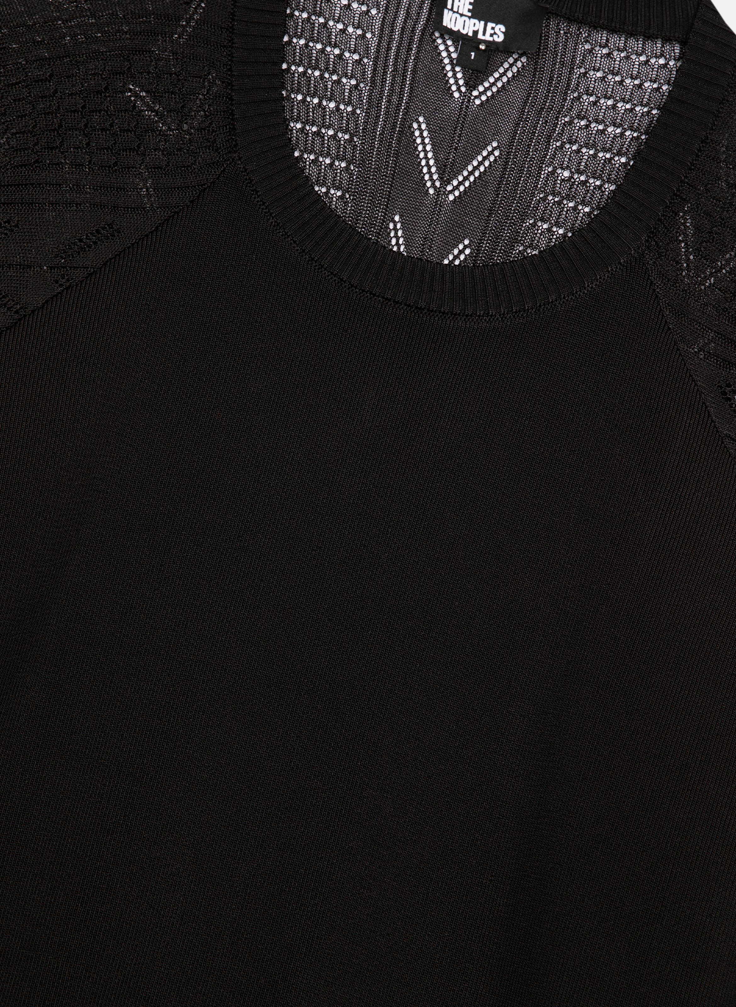 Lace effect sweater THE KOOPLES Black