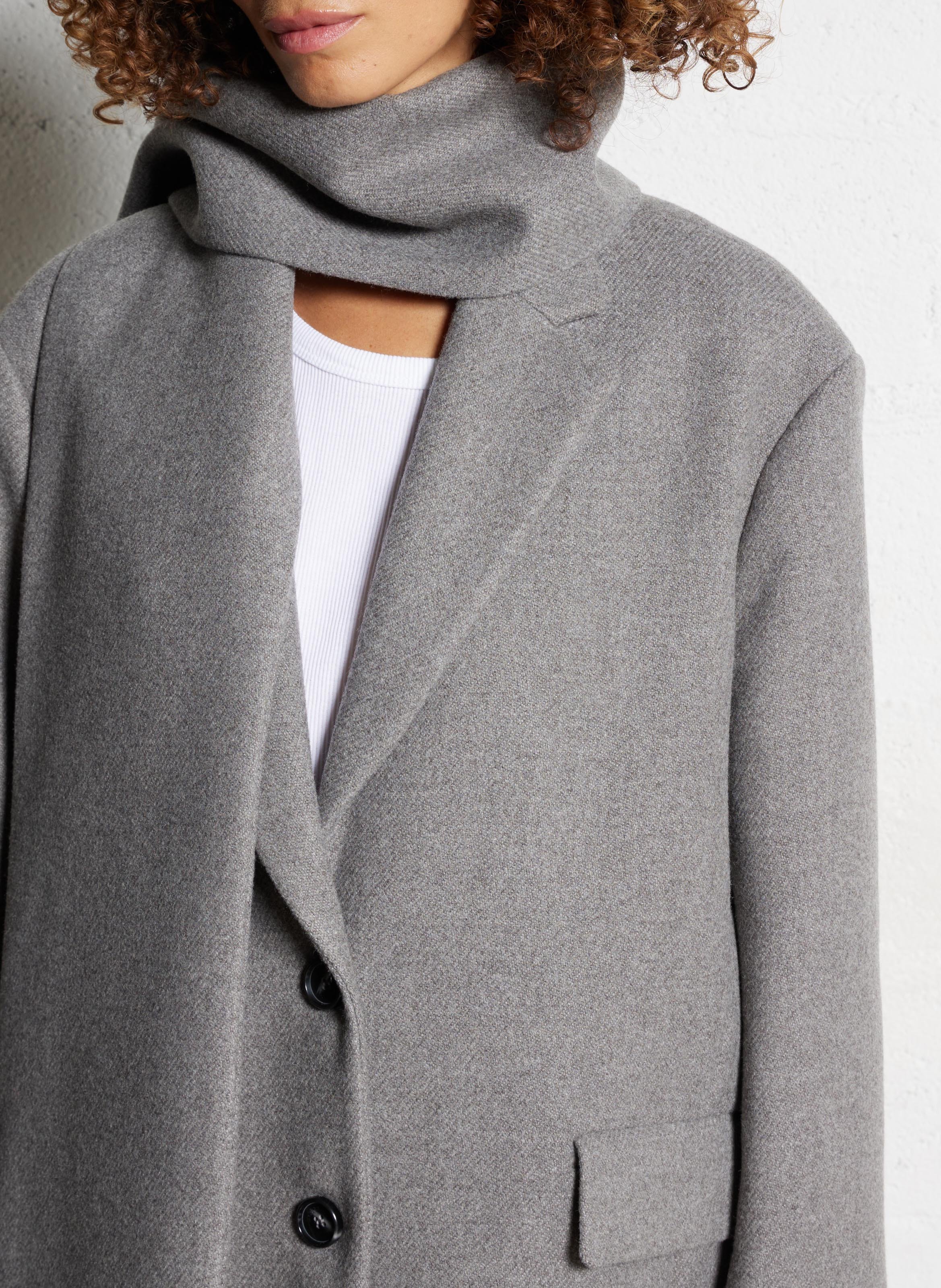 Manteau col tailleur  IMPERIAL Gris