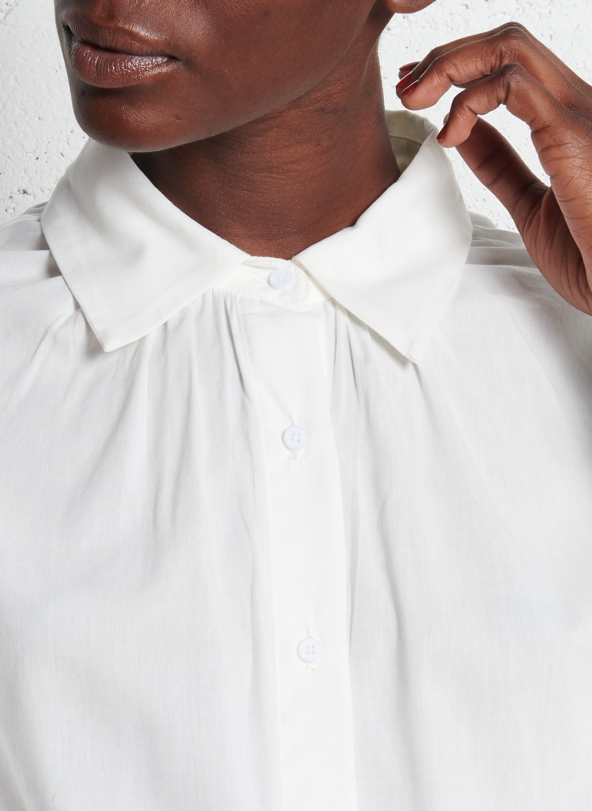 Chemise ample boutonnée unie SEE U SOON Blanc