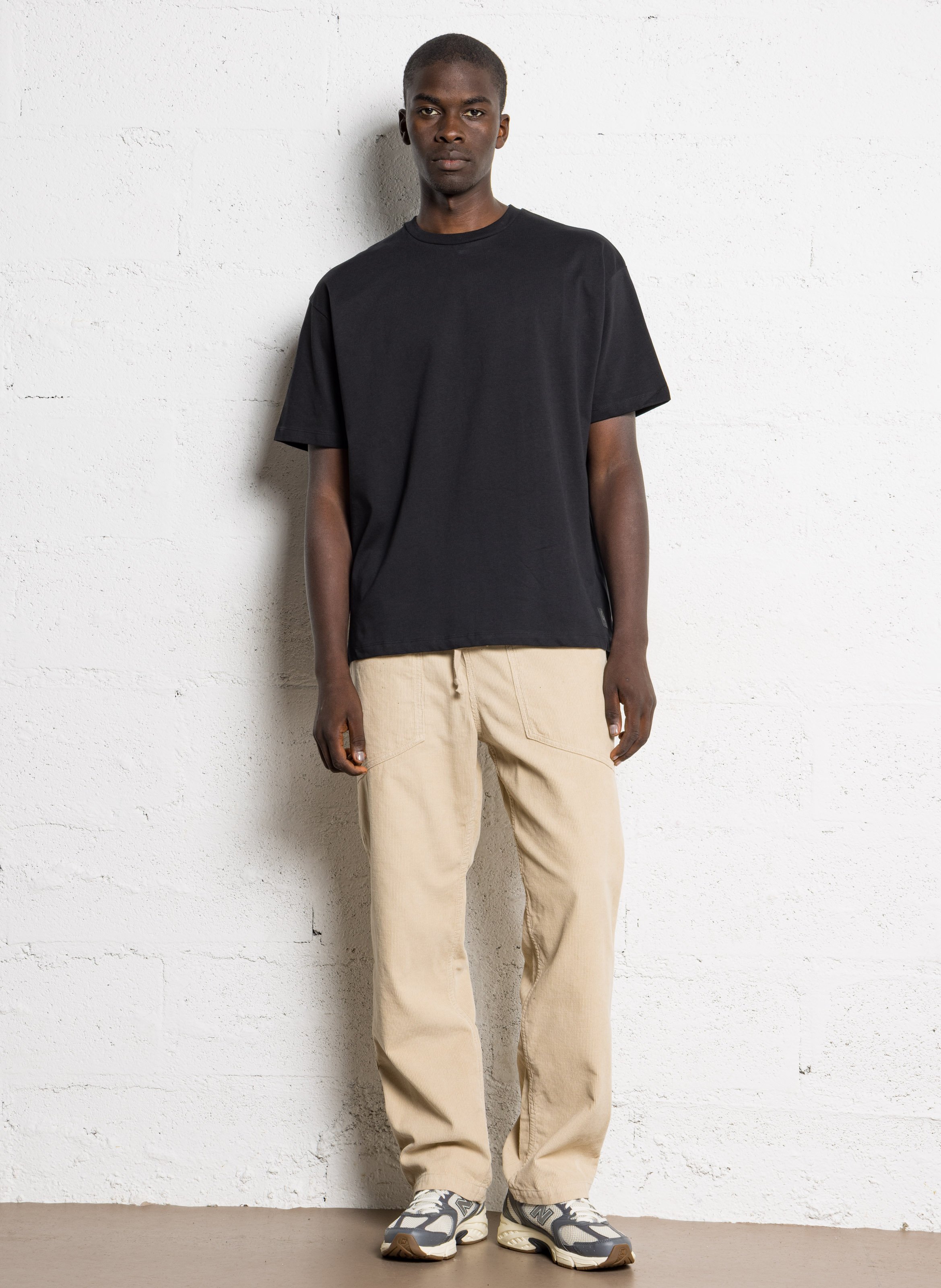 Short-sleeved plain t-shirt LE TEMPS DES CERISES Black