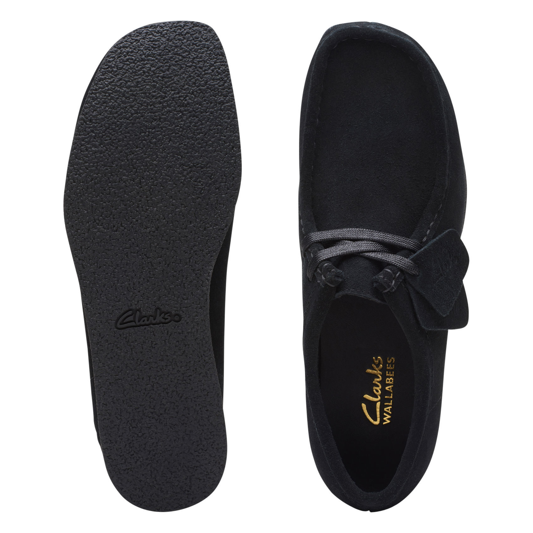 Suede leren derby's CLARKS Zwart